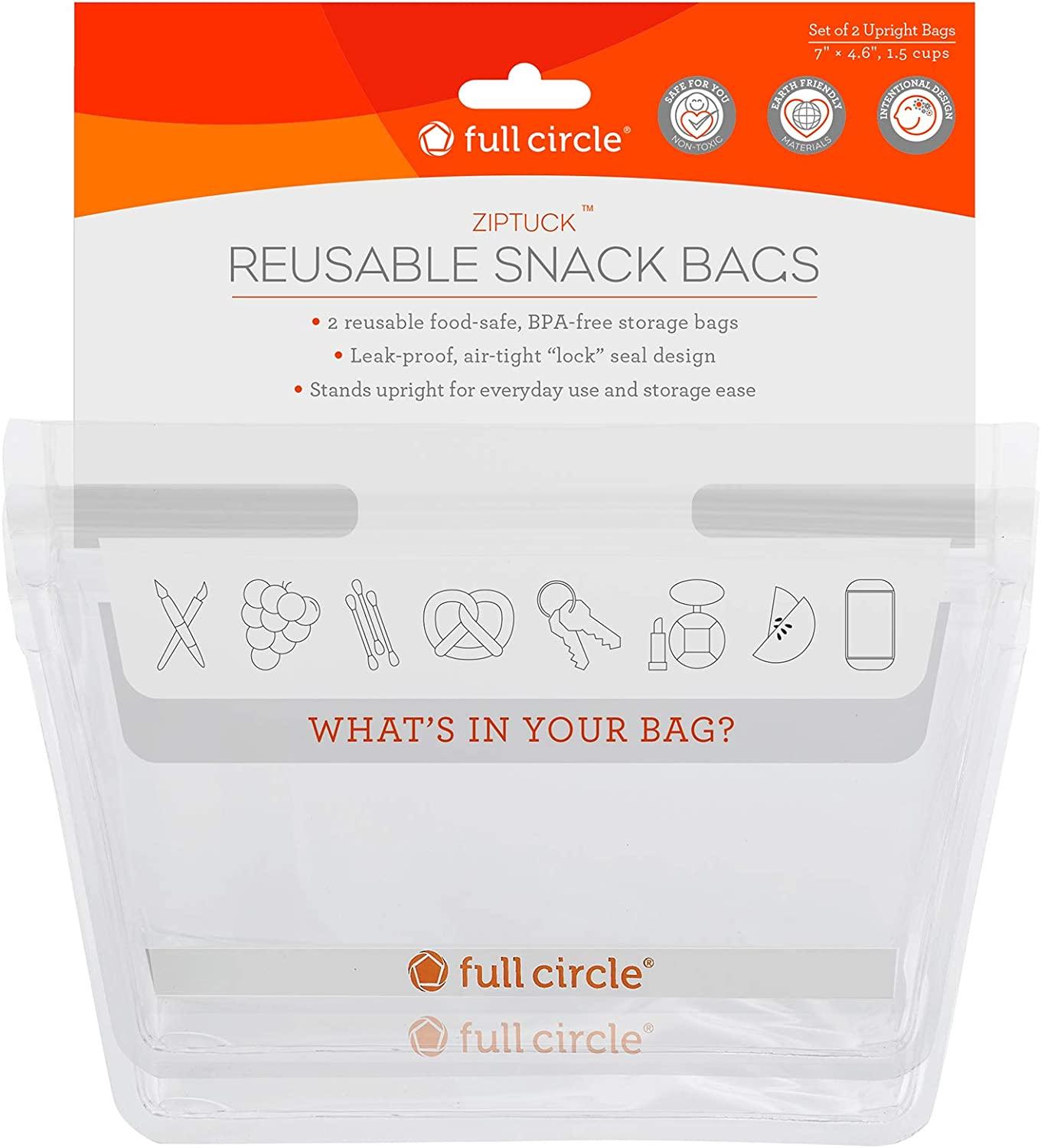 Full Circle Clear Large Reusable Ziptuck Storage Bag