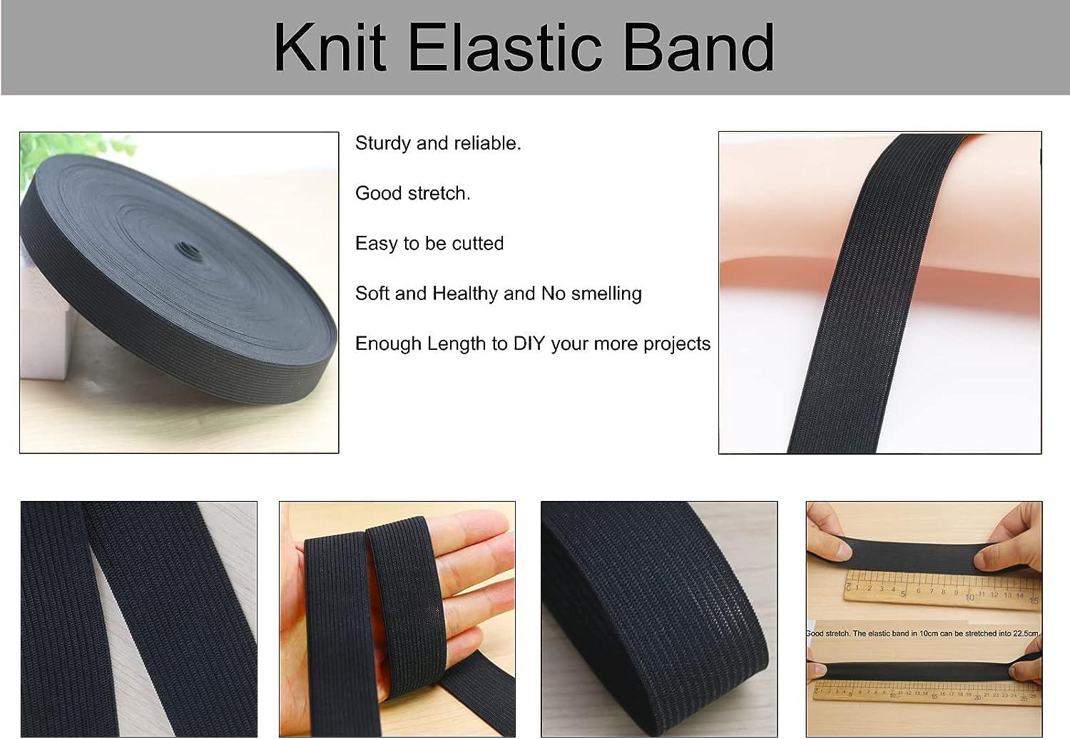 Elastic Bands for Sewing 1 Inch 12 Yard High Elasticity Knit Spool Sewing  Band