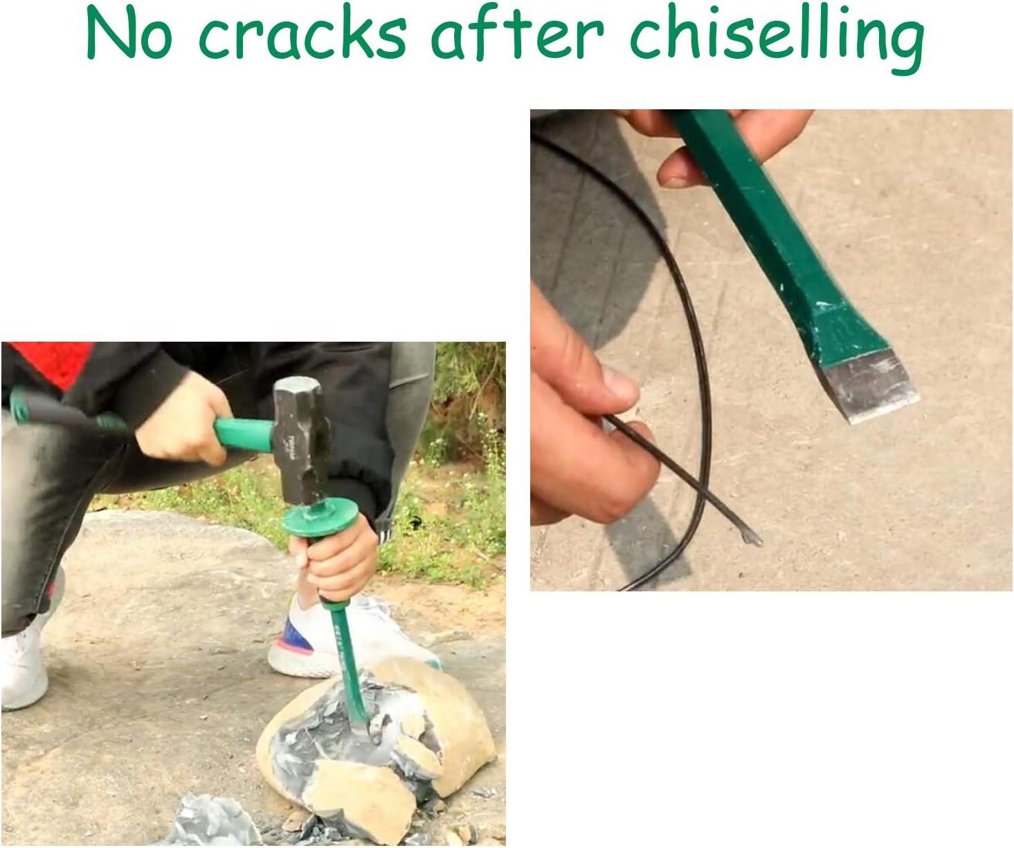 Mason Chisel With Hand Guard 12 inches (30 cm) Heavy Duty Flat End Rock Concrete Mortar Stone