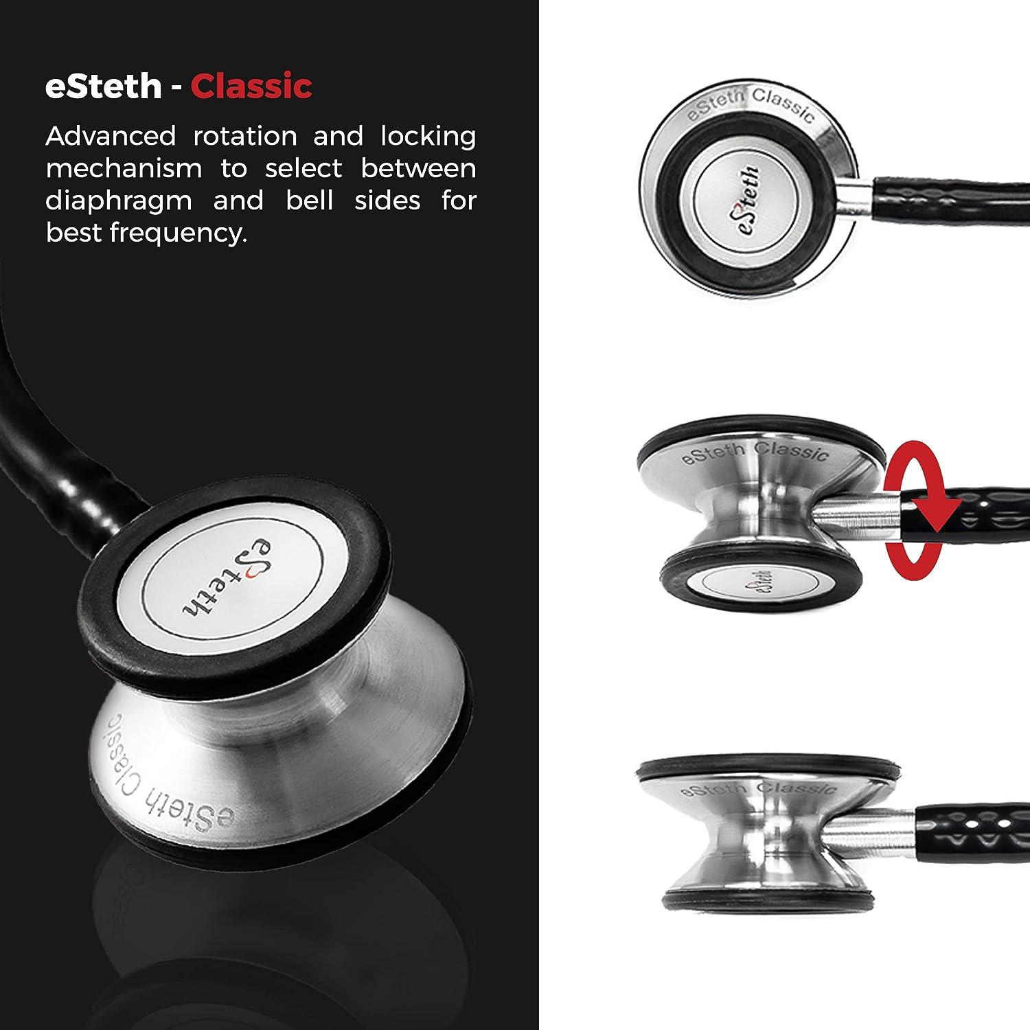 eSteth Classic Stethoscope Sensitive Chest Piece for Monitoring