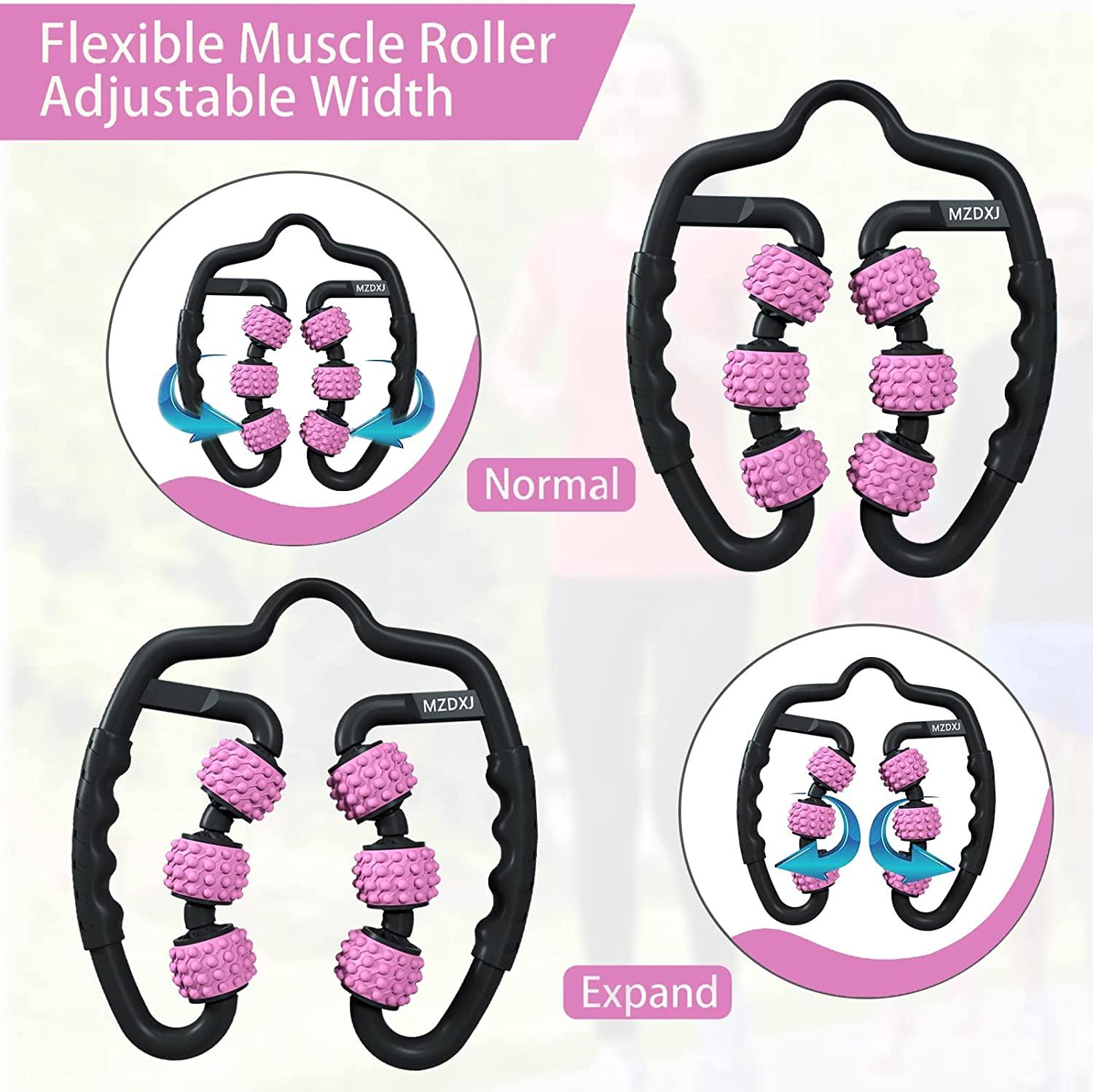 Upgraded MZDXJ Fit Roller Pro,SixWheel Fascia Muscle Roller, Cellulite