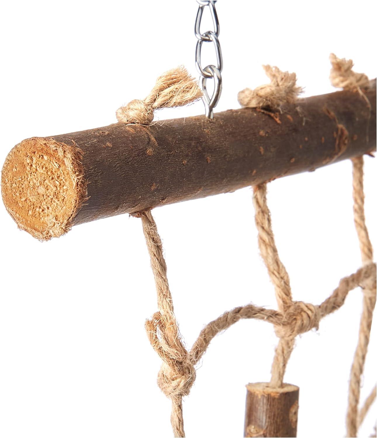 Pet Ting Natural Living Rope Climbing Wall 27 x 24cm - Bird Toy Wall ...