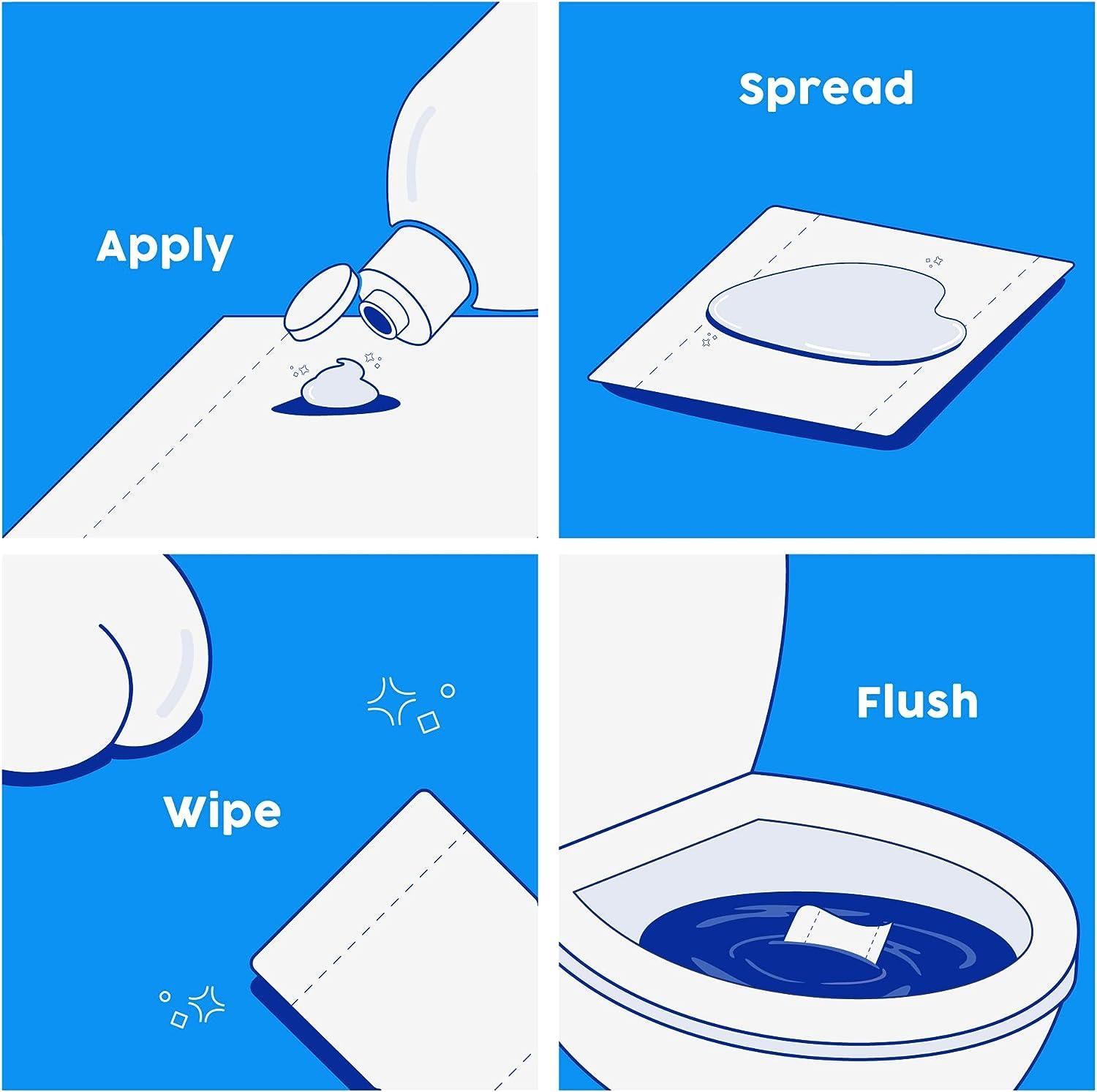 Fresh Peaches Toilet Paper Gel Spray Septic Safe, Flushable