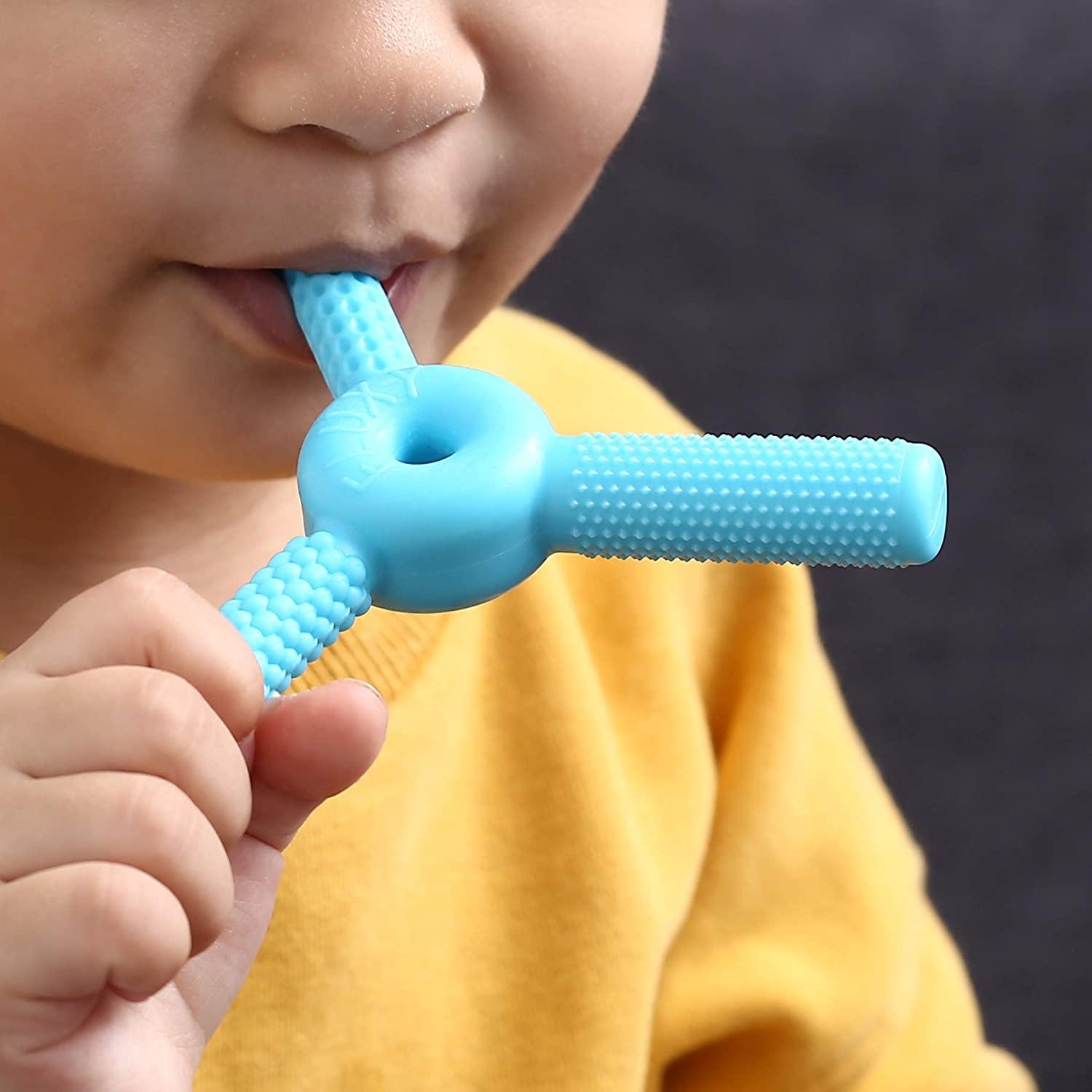 FLUXY Blue Oral Motor Tool Therapy 3 Textures Sensory Aid