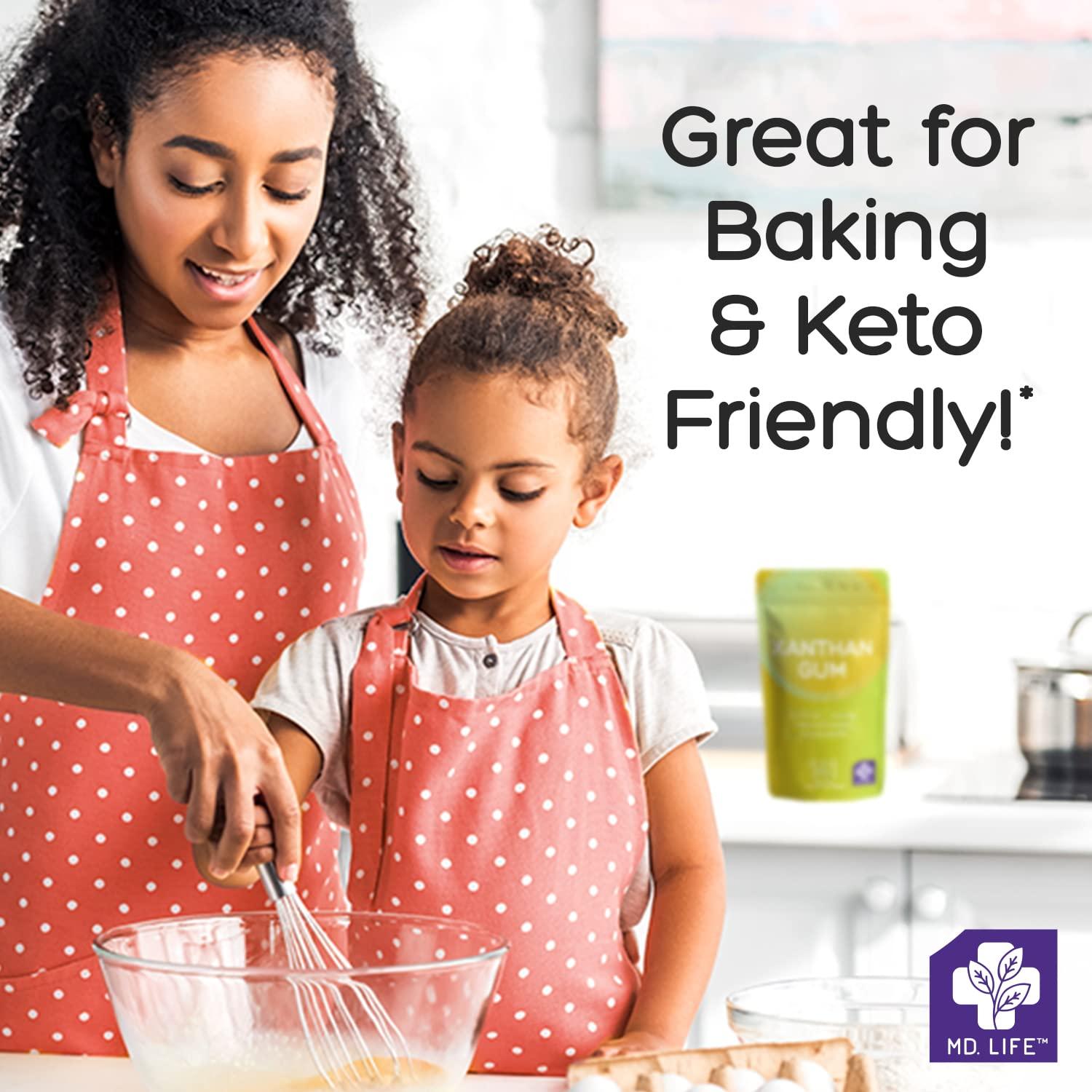 MD. Life Xanthan Gum for Baking Keto 8 Ounces 100 Natural Xanthan