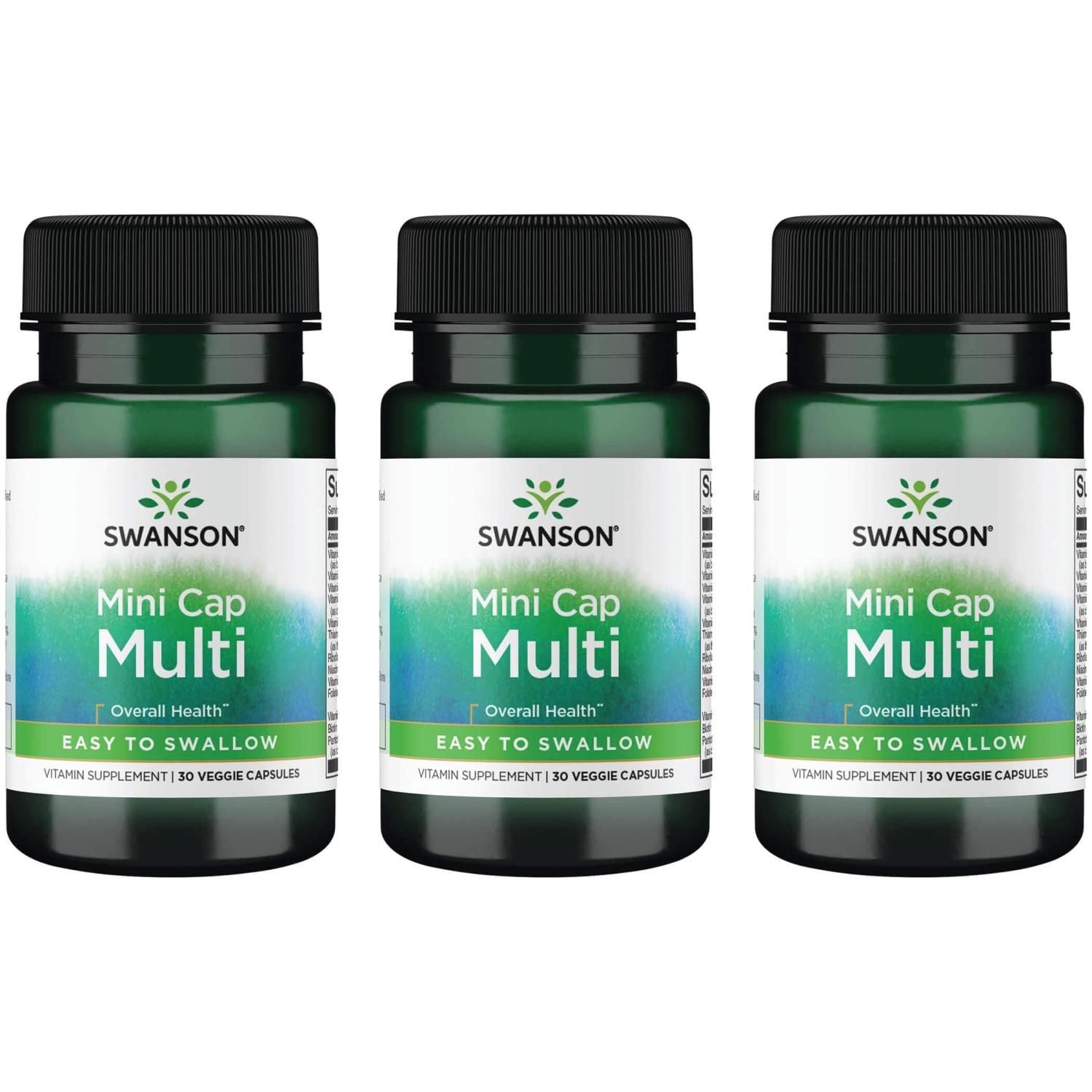 Swanson Daily Multivitamin Without Minerals 30 Veg Capsules (3 Pack)