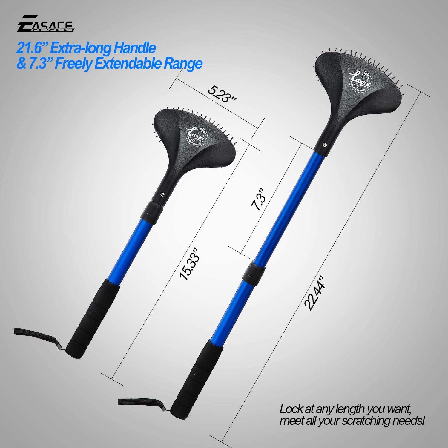 EASACE Telescopic Back Scratcher with Long Handle 21.5 Inch Adjustable