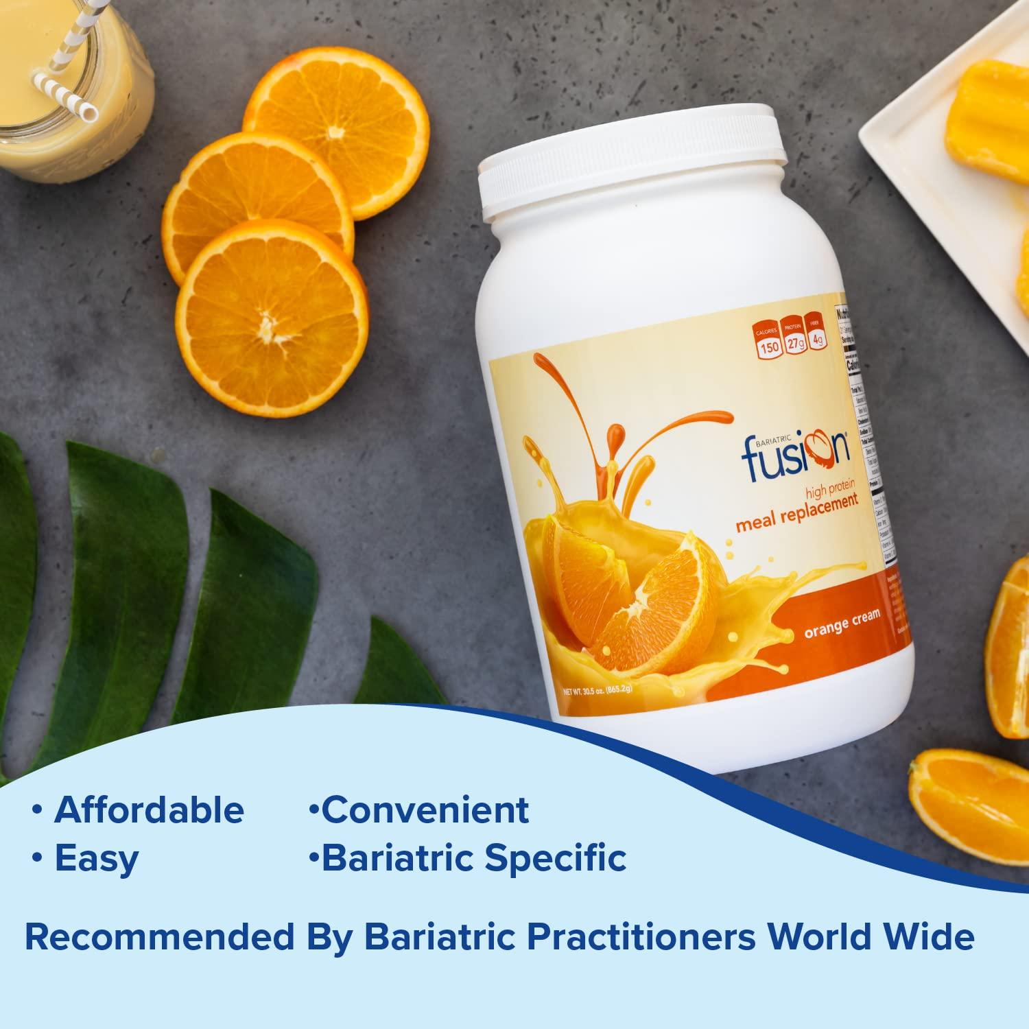 Bariatric Fusion Orange Cream Meal Replacement 27g Protein Powder, 21