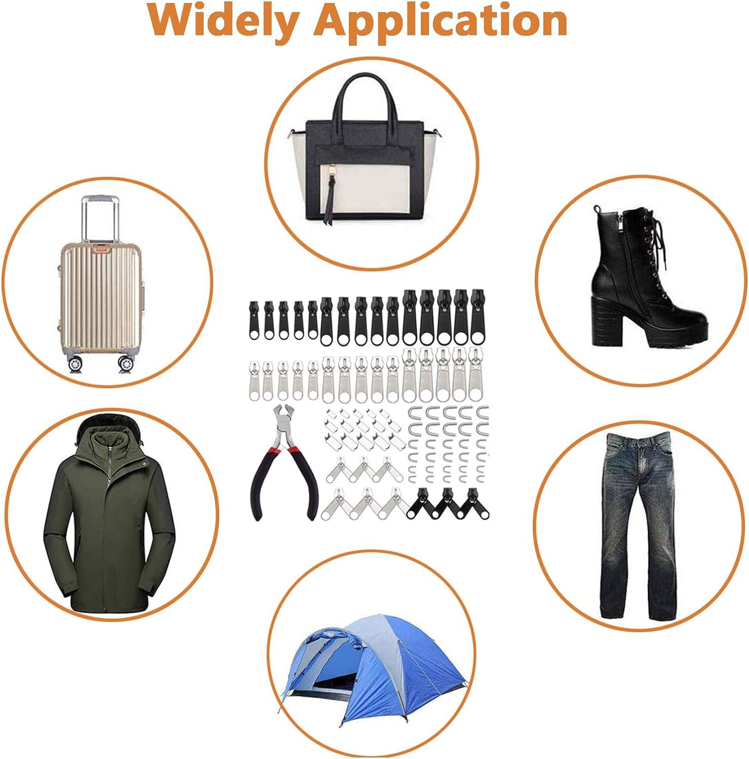 Kare & Kind 30 Tiretti Per Cerniera – Cordino In Nylon Con Linguetta In Plastica, Sostituti Per Cerniere Rotte, Per Abiti, Borse, Zaini (Nero) - 4