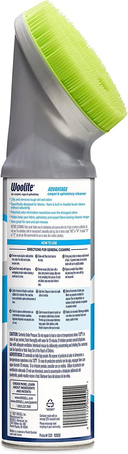 BISSELL Woolite Advantage Carpet & Upholstery Cleaner, 3325,12 Ounce (Pack  of 4) New - 2022 Advantage
