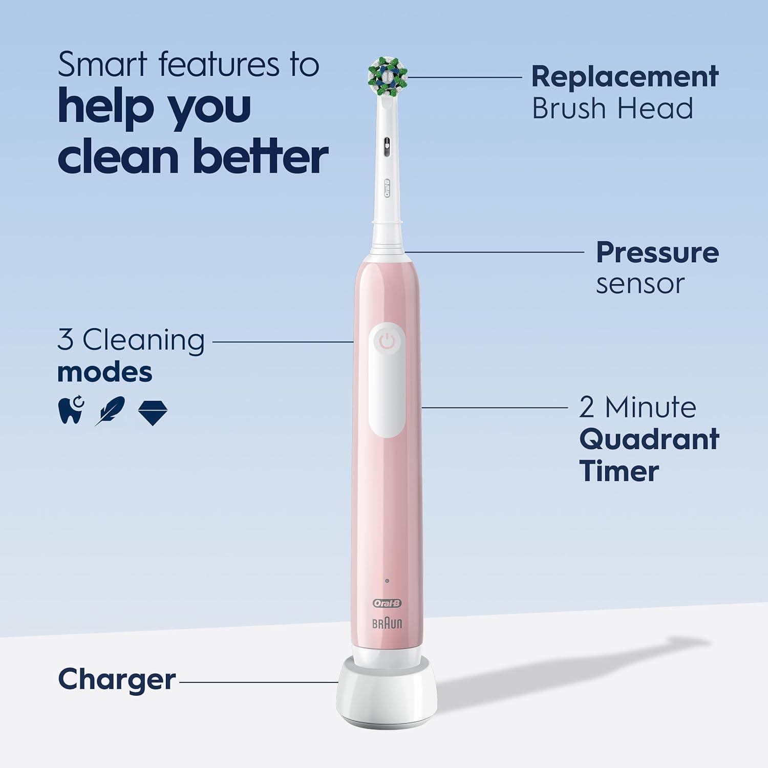 BRAUN OralB ピンク Amazon.com: Oral-B Pro 1000 Rechargeable Electric Toothbrush, Pink
