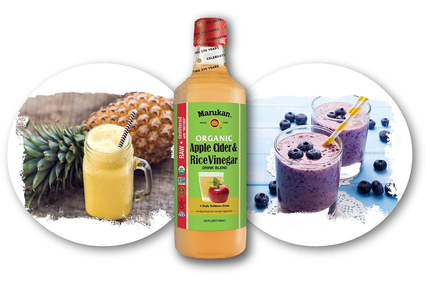 Marukan Organic Apple Cider Vinegar & Rice Vinegar Drink Blend, 24