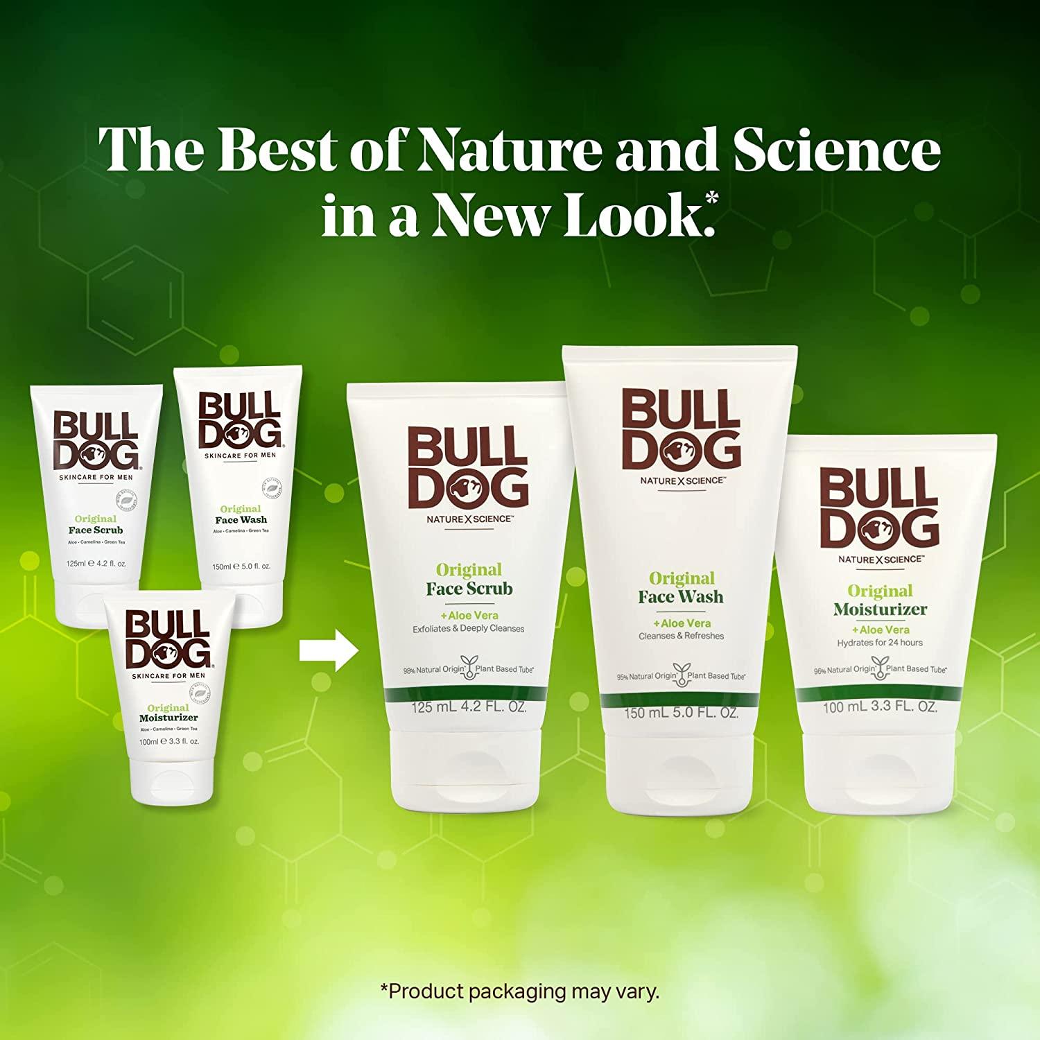Bulldog Mens Skincare and Grooming Original Full Face Kit with Moisturizer, Face Wash & Face Scrub
