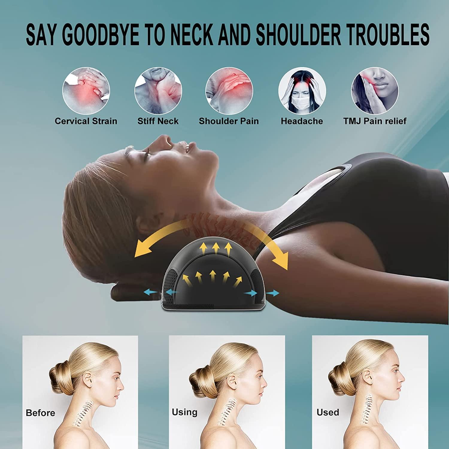 Say Goodbye to Neck Pain with 20% Off This Famedio Heated Neck Stretcher!