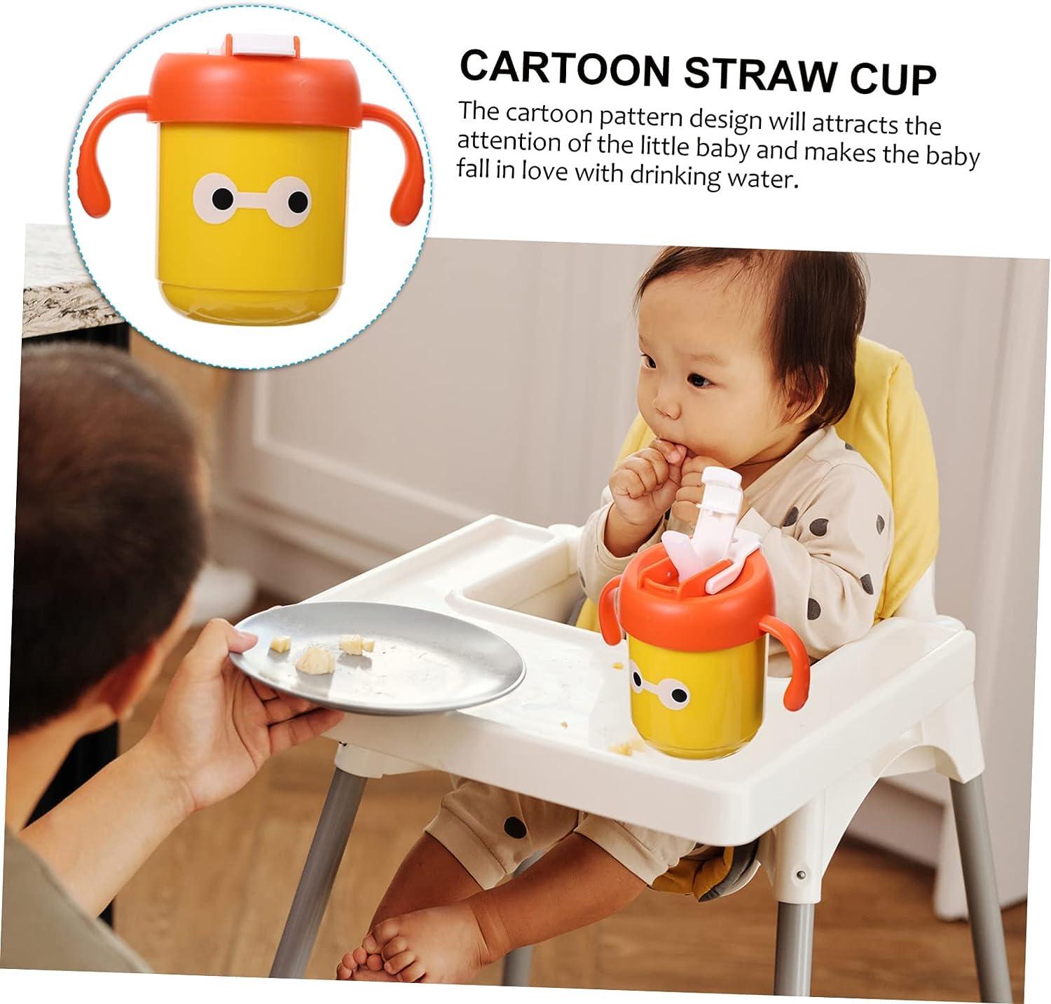 TOYANDONA Baby Drinking Cup with Straw Water Whale Spray sippy Cup Portable Toddler  Cups Summer Water Cup Green(Pattern Random)
