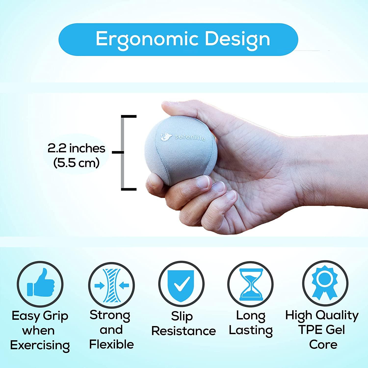 Serenilite Stress Balls for Adults, Squeeze Ball for Hand Therapy, Top