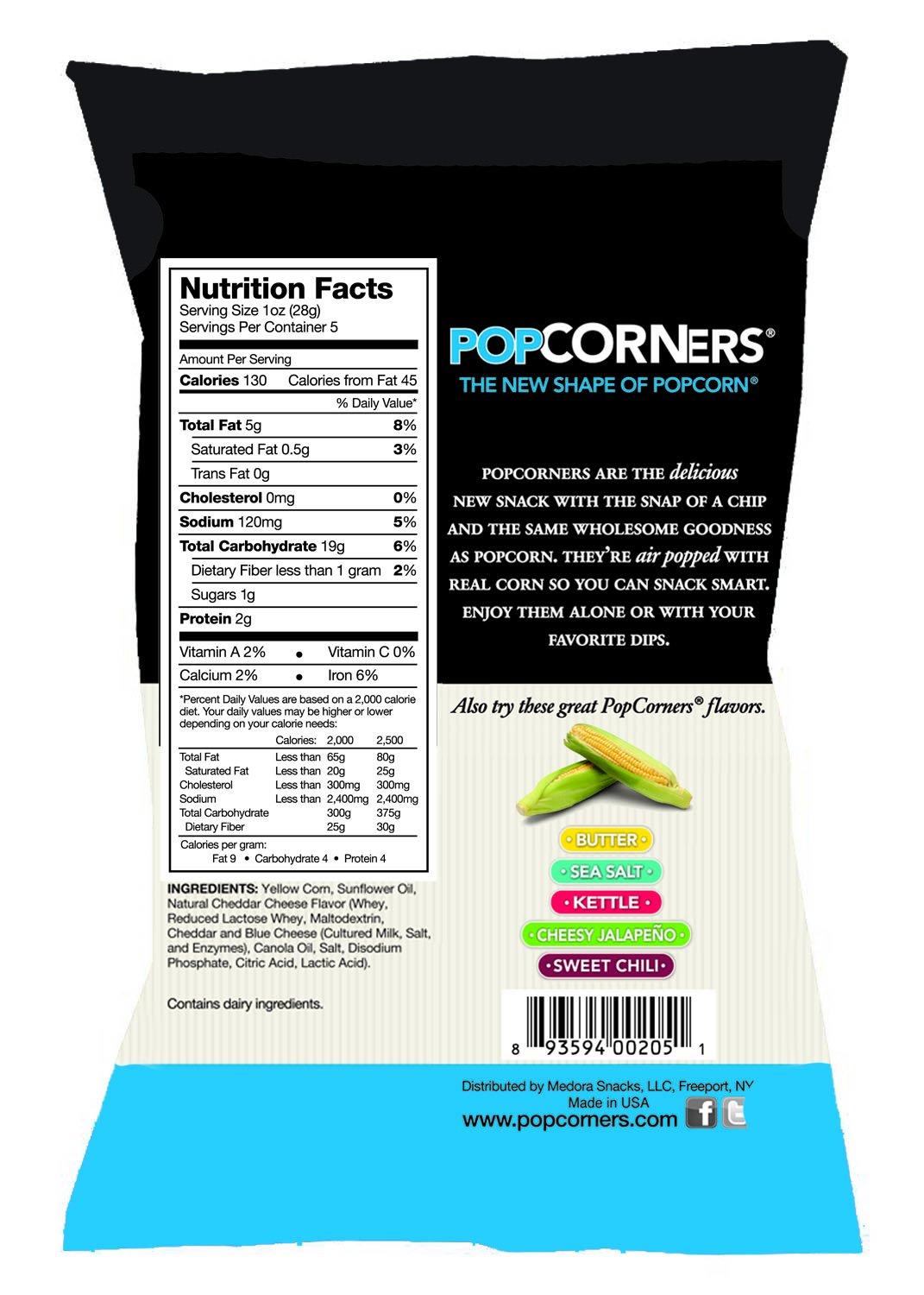 Popcorners White Cheddar Popped Corn Chips 5 oz Delicious Snack Option