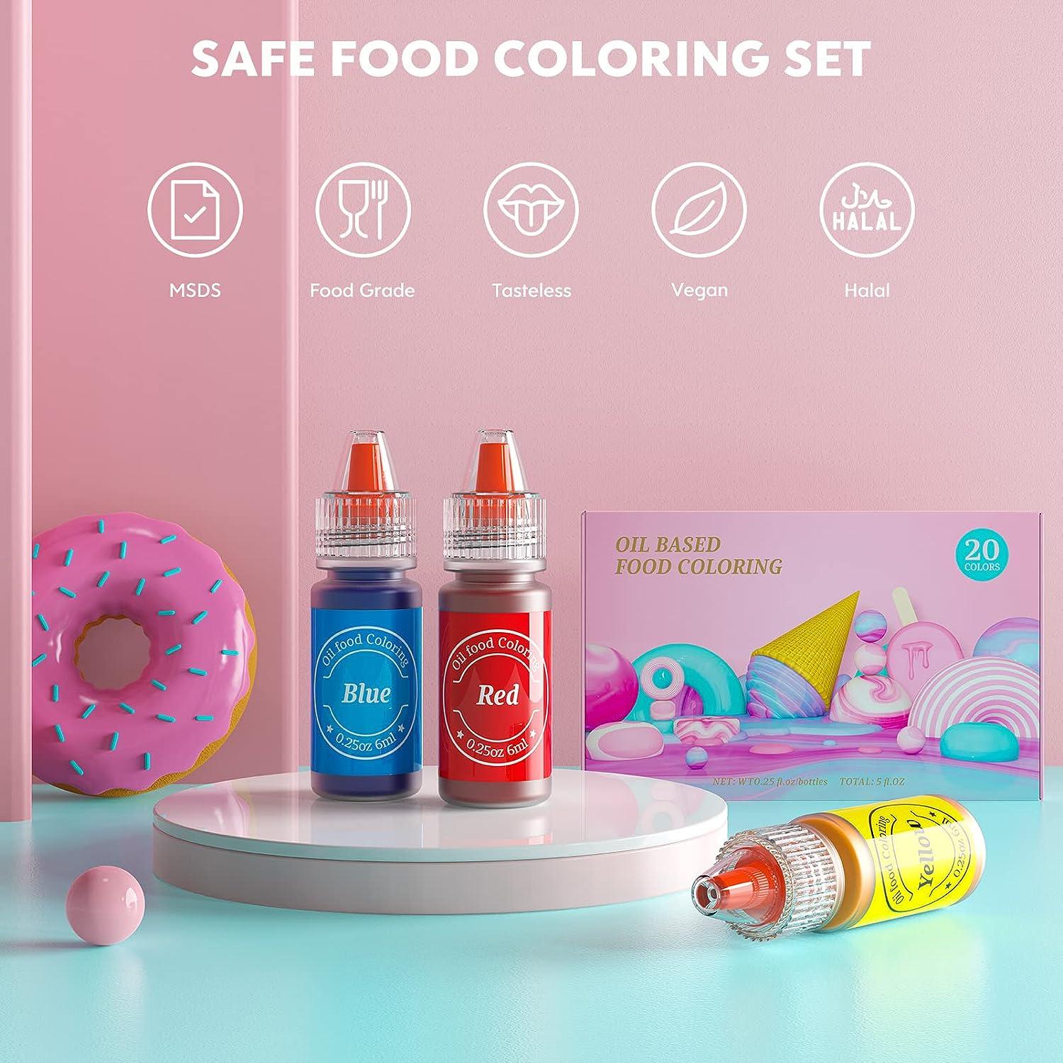 Nomeca 20Piece Oil Based Food Coloring Set for Valentine's Day Cake