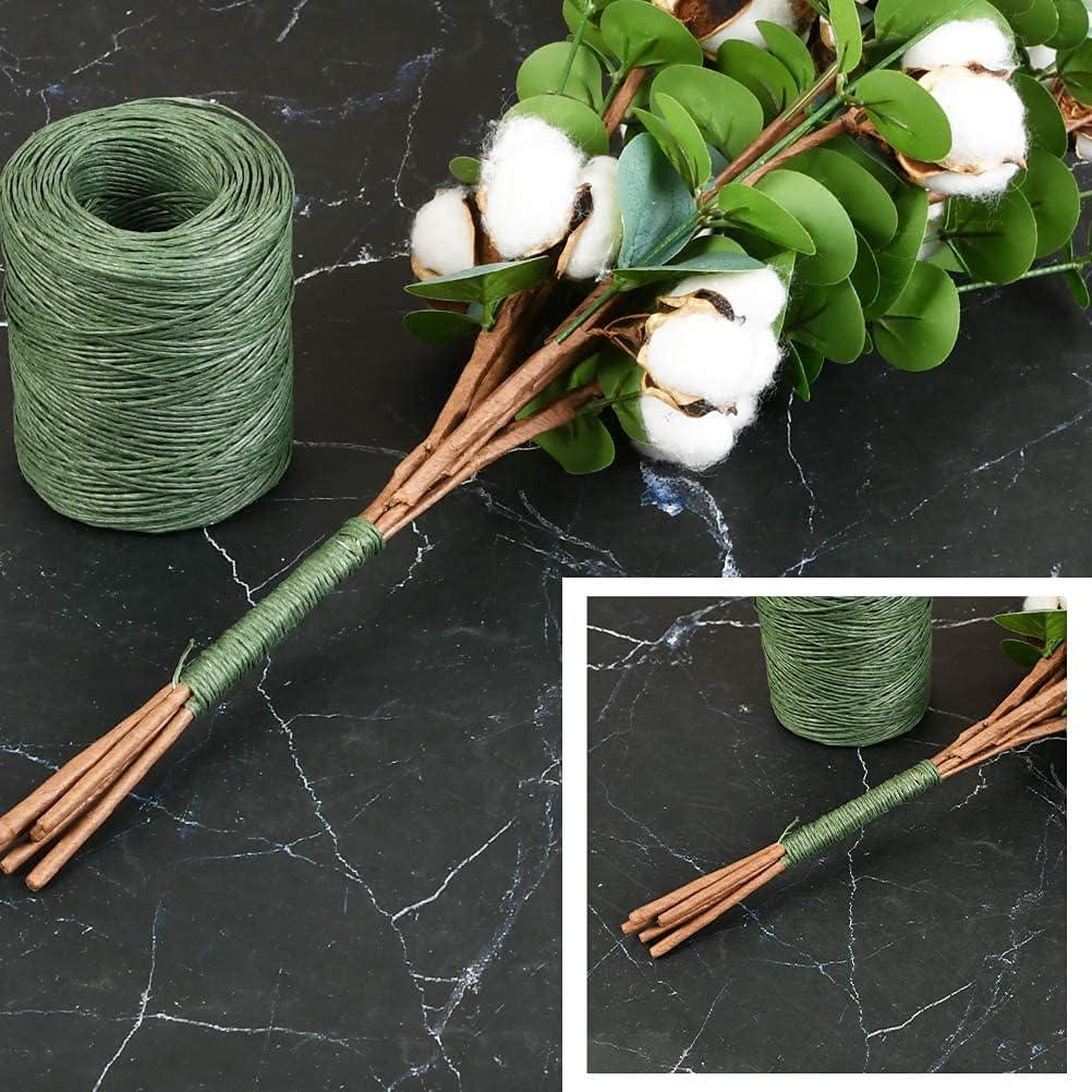 656 Feet Floral Wire 2mm Floral Bind Wire Wrap Twine Paper Covered Wire  Rustic Vine Wire for Floral Arrangements Flower Crowns Grapevine Wreath  Making Wedding Decorating DIY Projects (White)