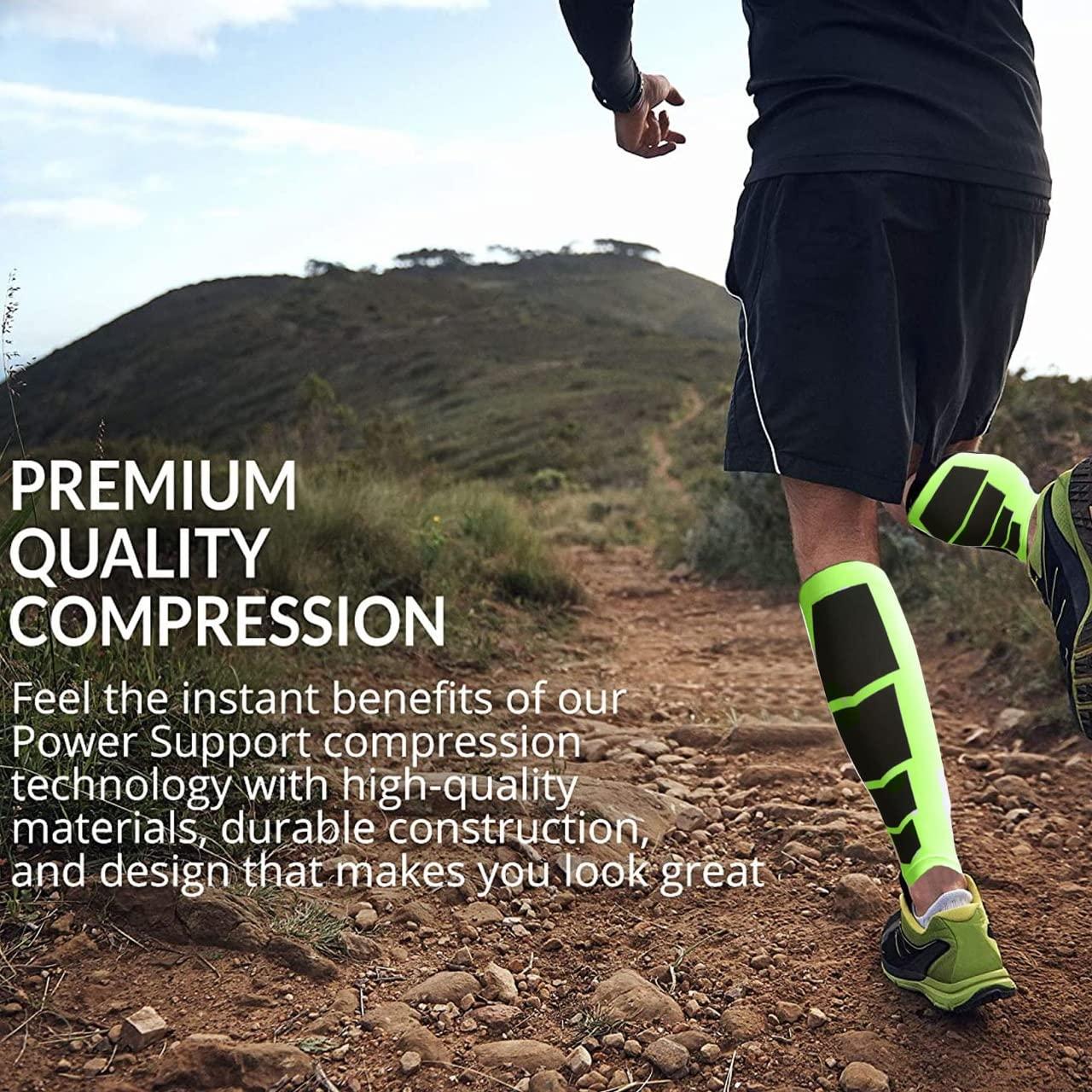 Gemx Calf Compression Sleeve Men & Women (1 Pair) Footless Calf Sleeves for  Shin Splints Support Breathable Neoprene Fabric Shin Sleeves for Calf  Support Ideal For Running Cycling & Hiking XL (Calf