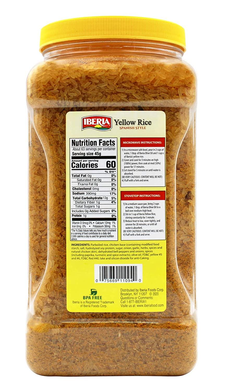 Iberia Yellow Rice 6.25 lb Spanish Style Seasoned Rice 6.25 Pound Pack