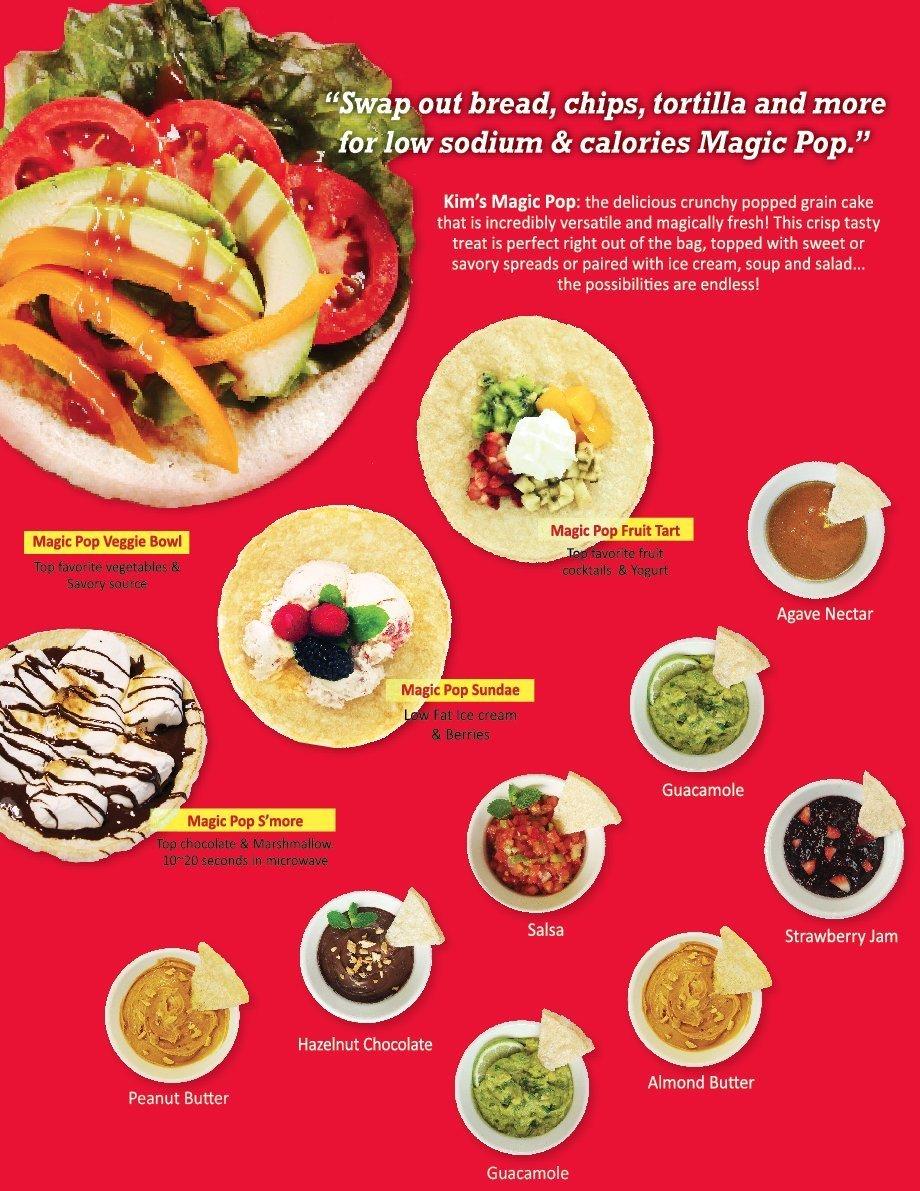 Kim's Magic Pop Freshly Popped Rice Cakes Keto, Vegan Original Flavor 6 Pack Low Carb