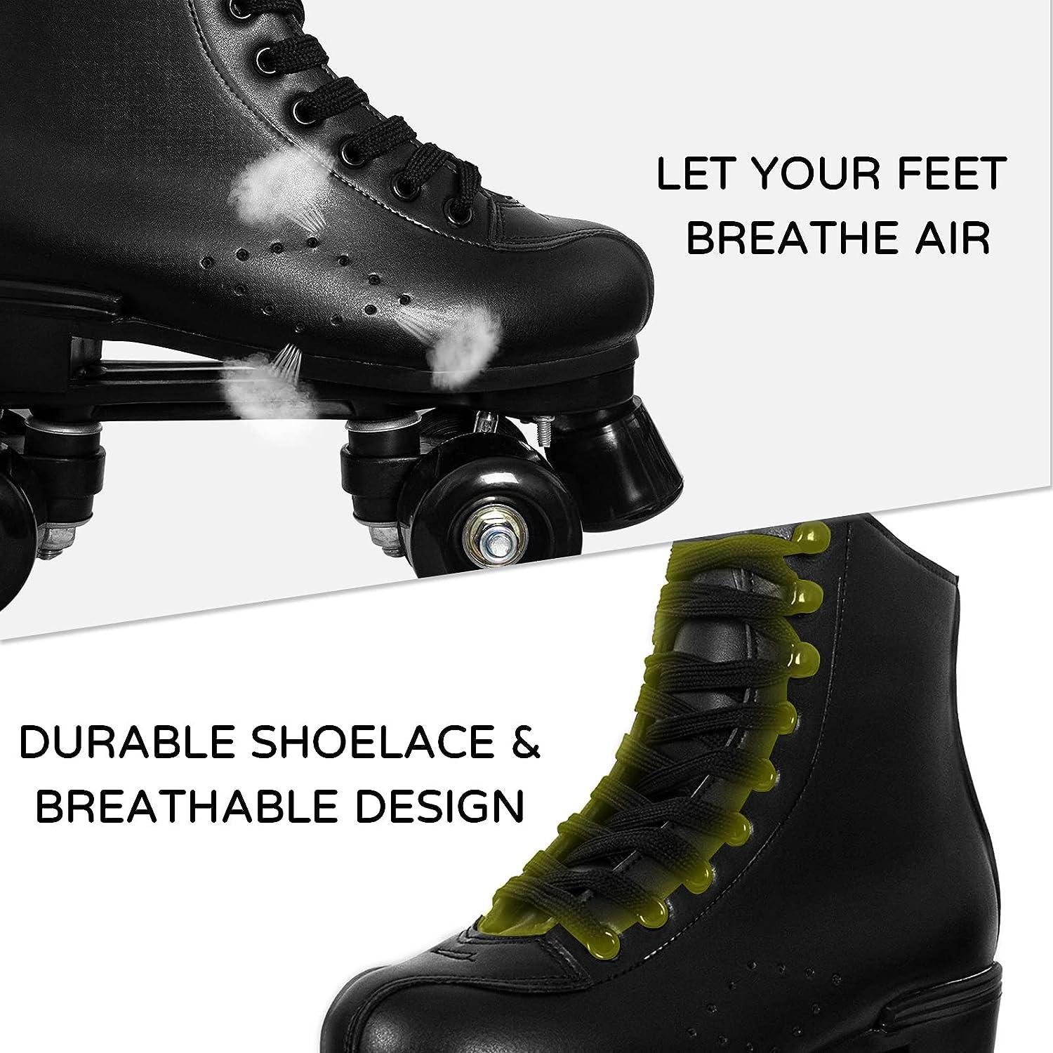 Monsports Roller Skates for Women Adult with PU Leather High top