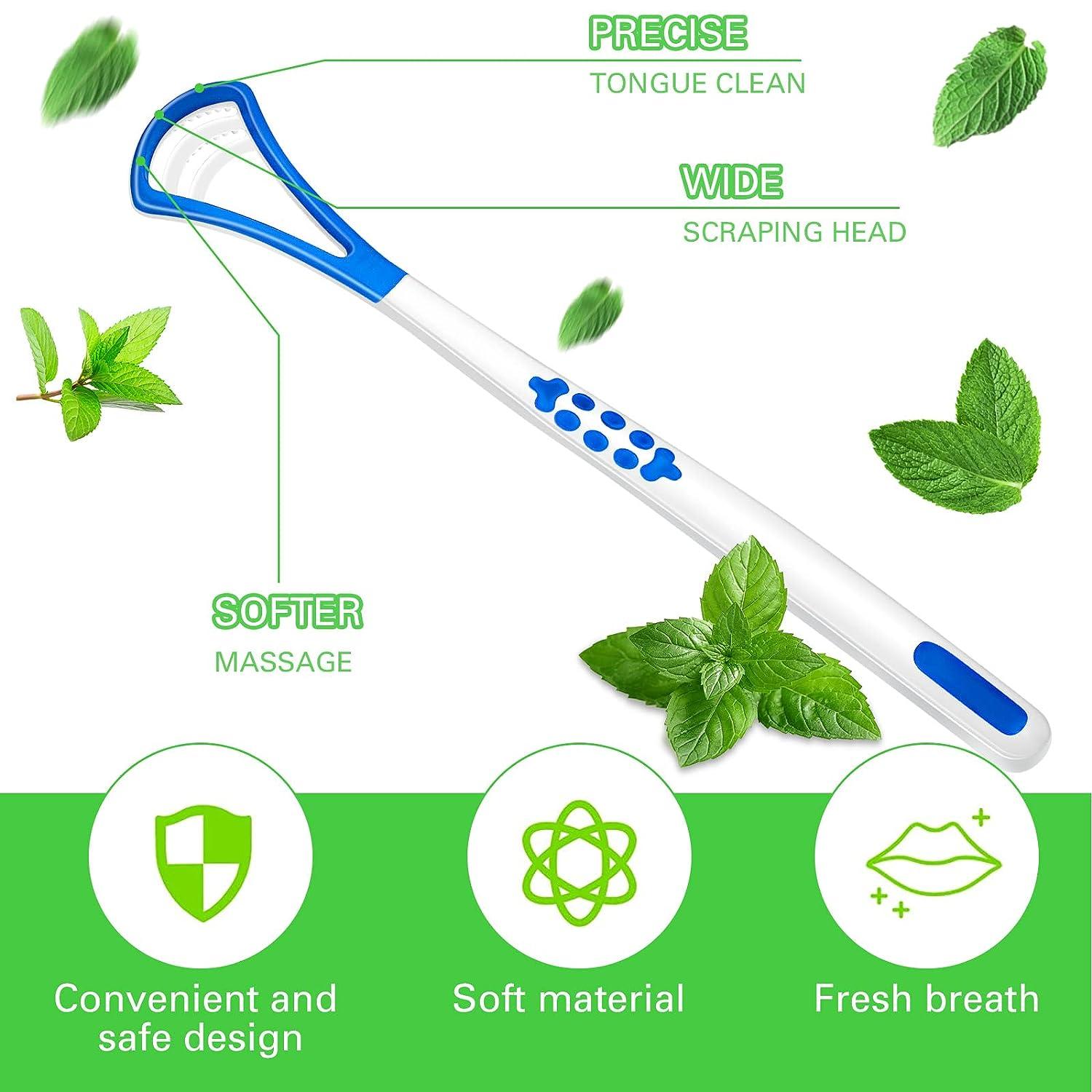 18 Pcs Tongue Scraper for Adults, Tongue Scraper Cleaner, Colorful