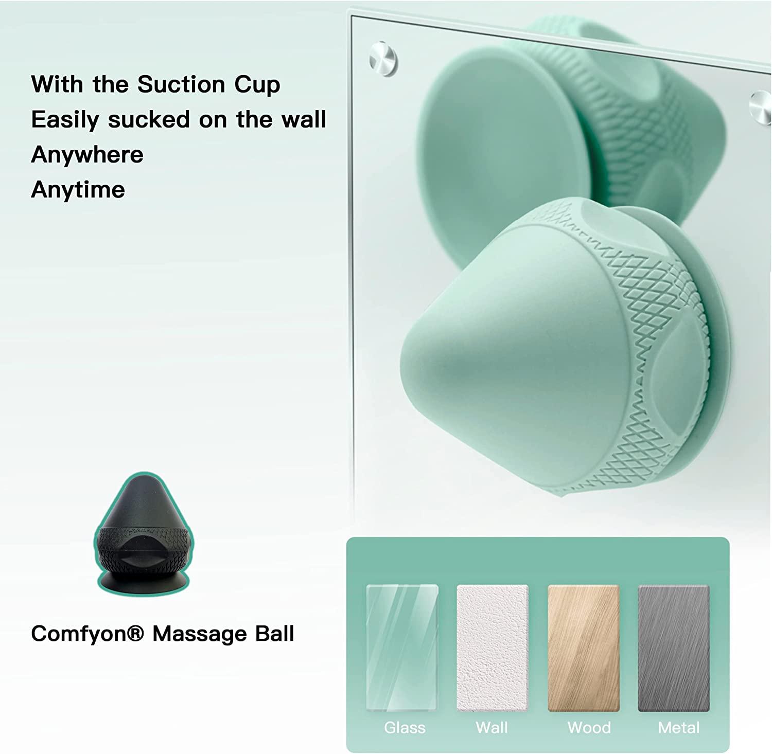 Massage Lacrosse Mountable Self Ball with Suction Cup for Back, Waist