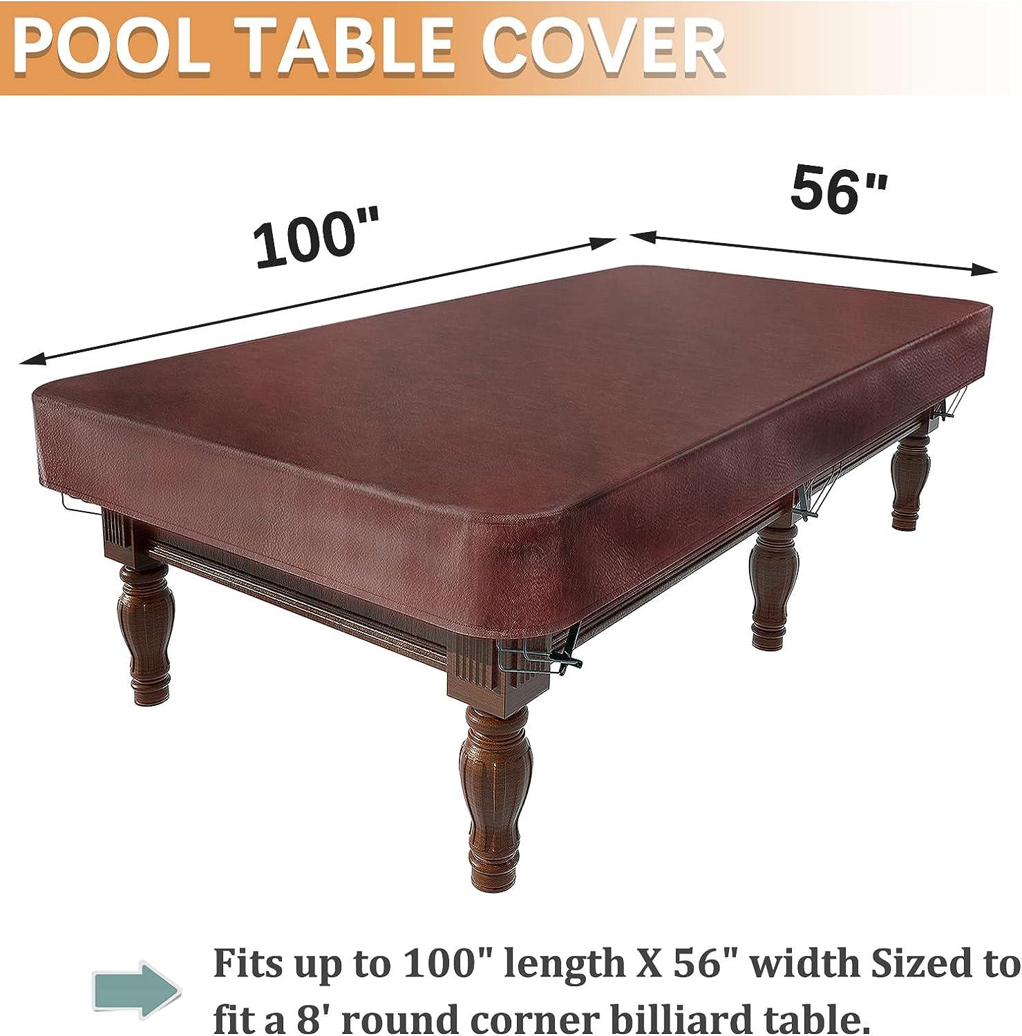 Pool Table Cover 8FT Heavy Duty Leatherette Billiard Pool Table