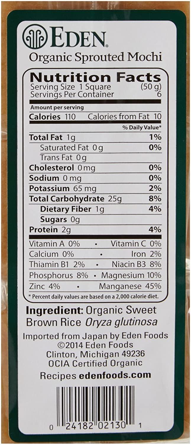 Eden Foods Organic Sprouted Brown Rice Mochi, 10.5 OZ