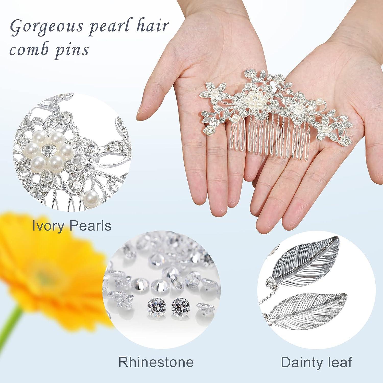 Dainty Ivy Pearl Pave Star Hair Pin
