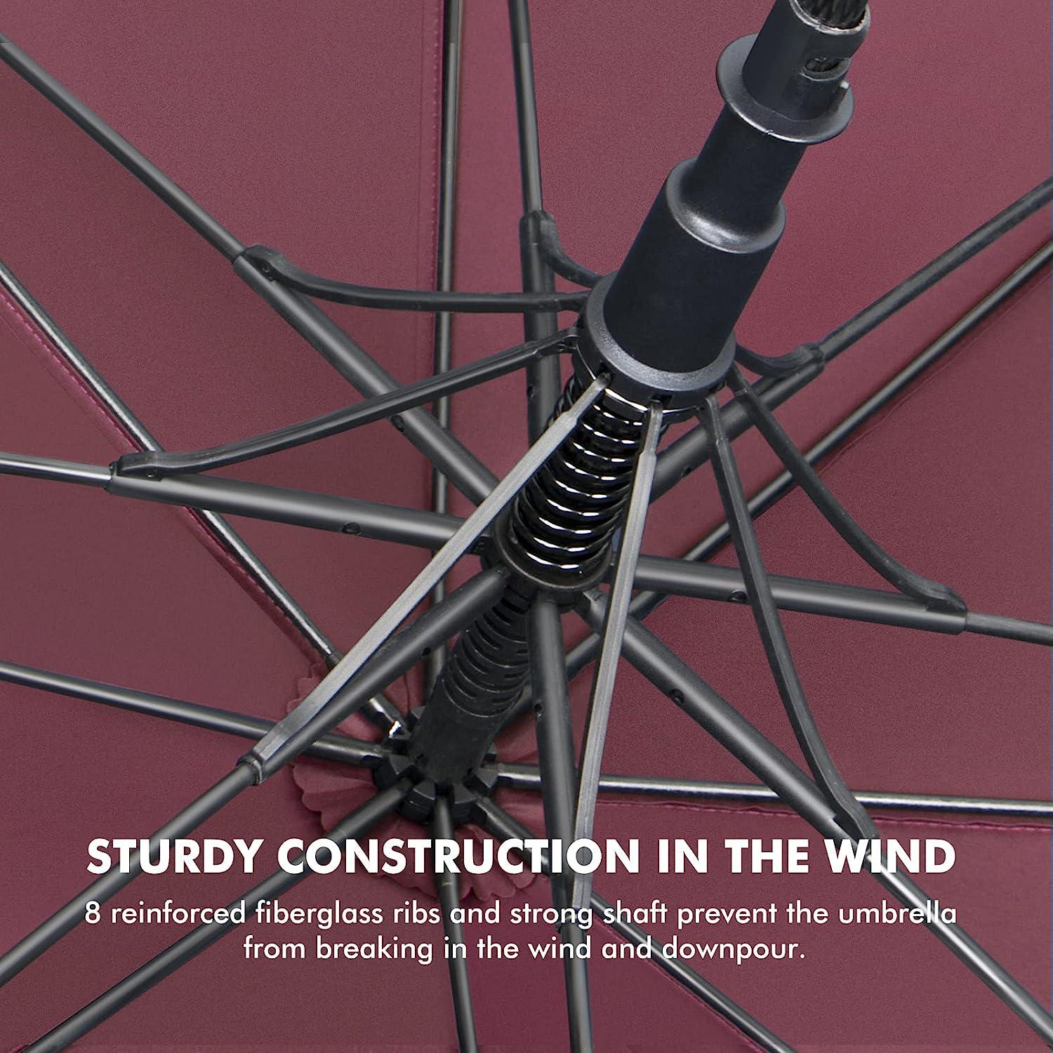 NINEMAX Large Golf Umbrella 62 Inch - Windproof, Automatic