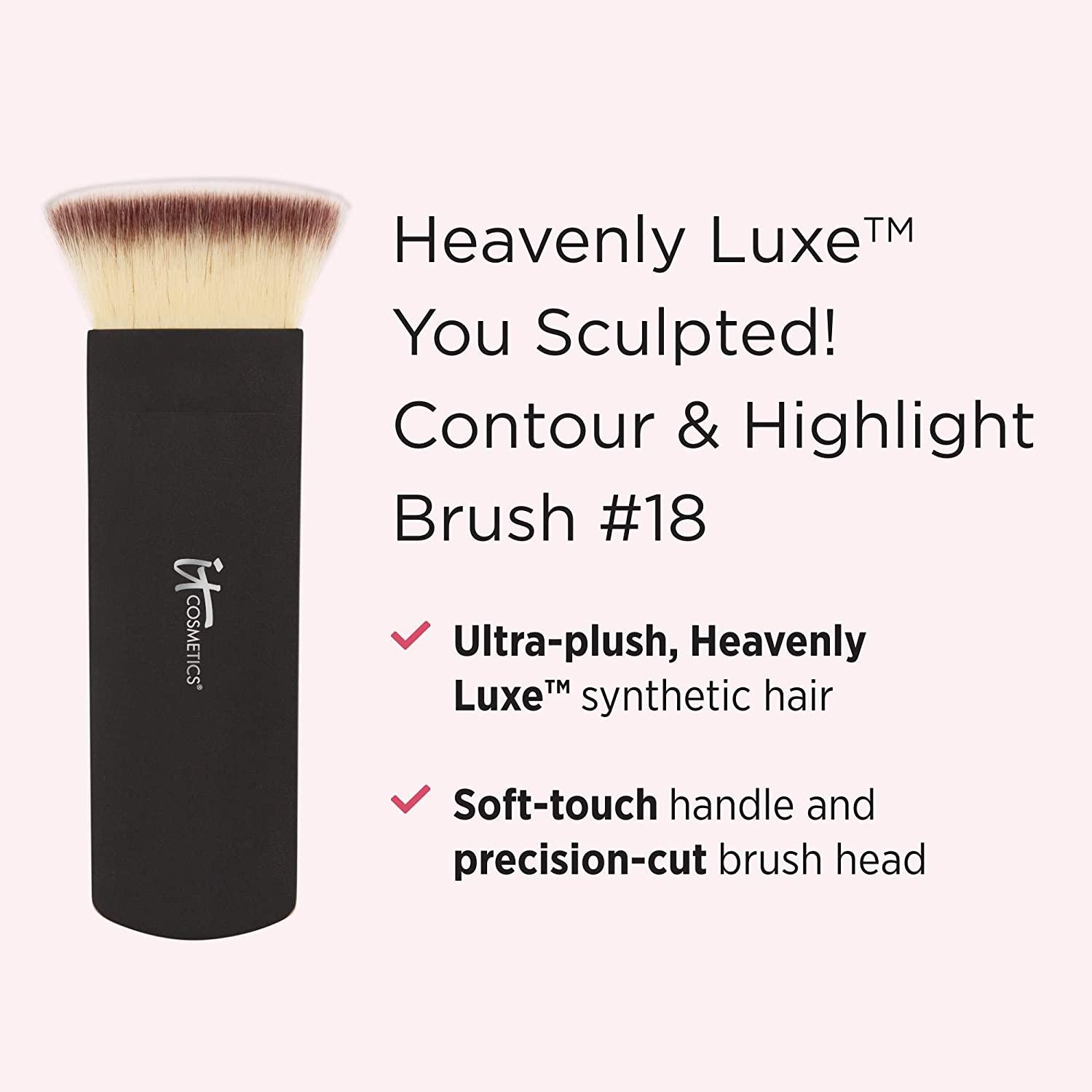 IT Cosmetics Heavenly Luxe You Sculpted! Contour & Highlight Brush -  Enhance Your Favorite Features - With Award-Winning Heavenly Luxe Hair &  Ergonomic Handle - Bonus How-To Guide