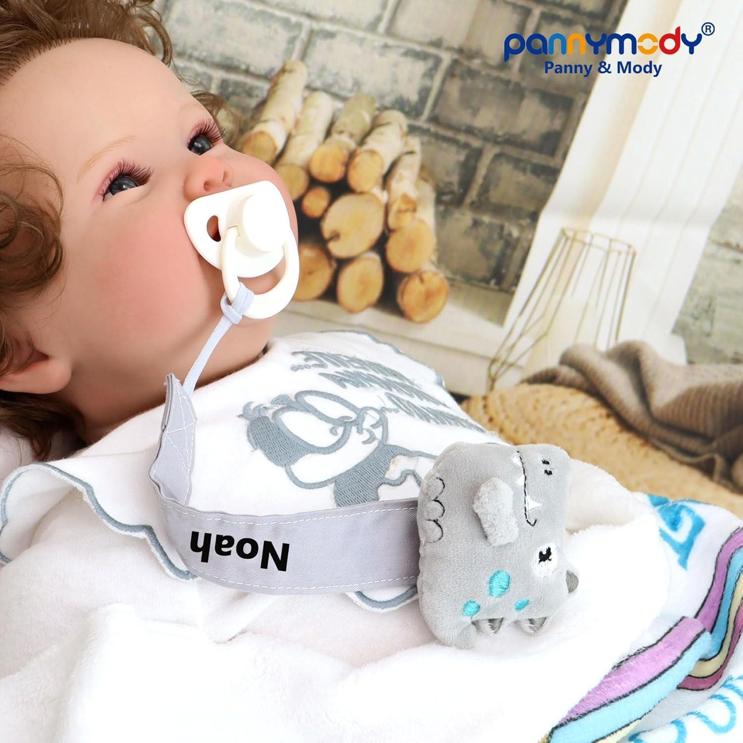 Personalized Dinosaur Pacifier Clip Customizable Name Holder | Baby ...