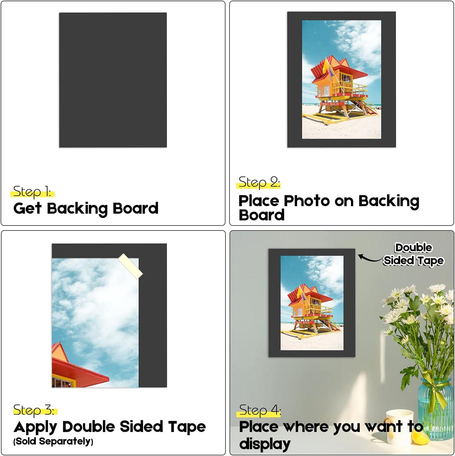 Golden State Art, Pack of 10, 3/16 Thick, 16x20 Black Foam Boards (16x20, Black)