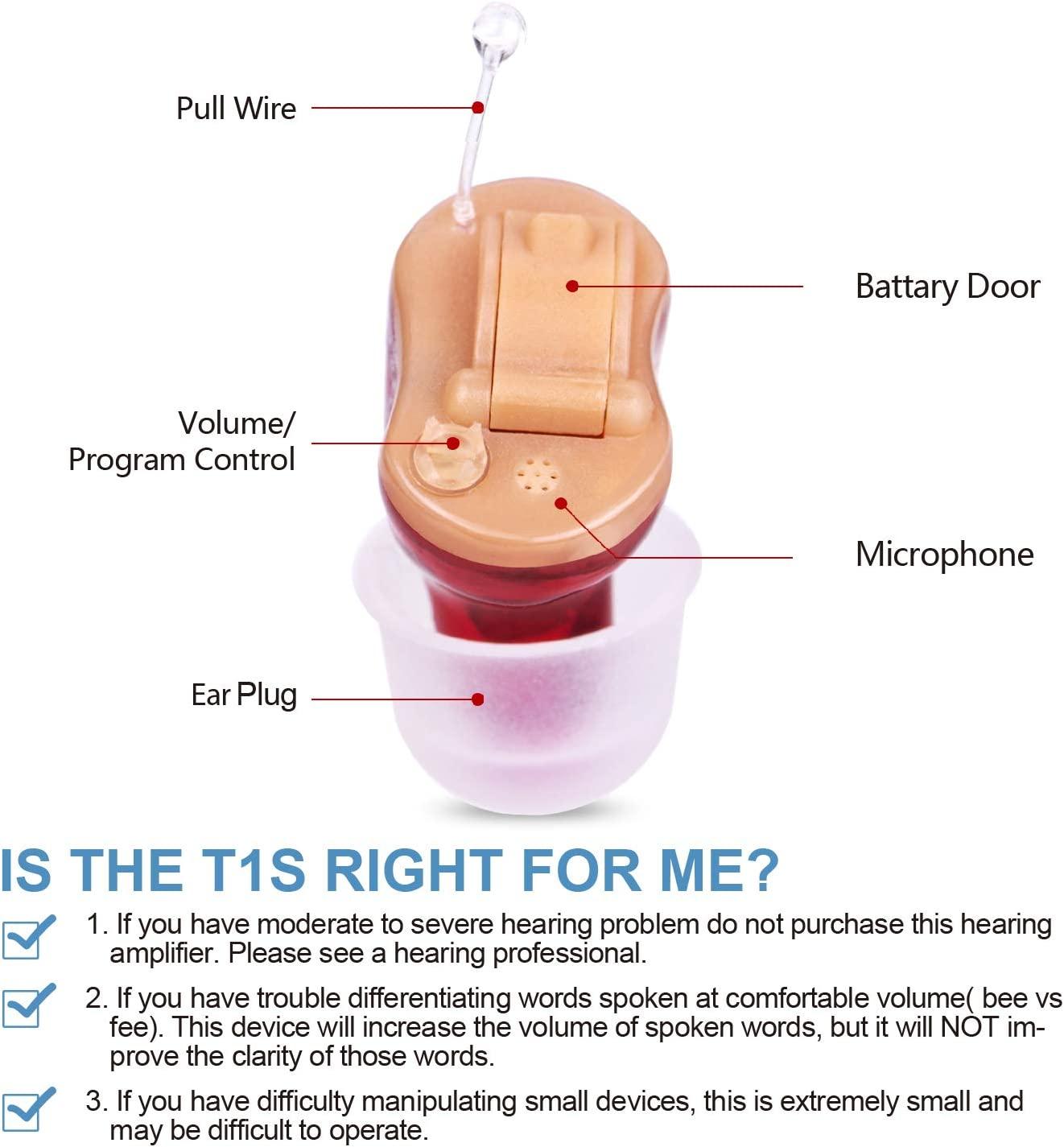 Hearing Amplifier for Seniors Adults NoiseCancelling Ear Amplifier