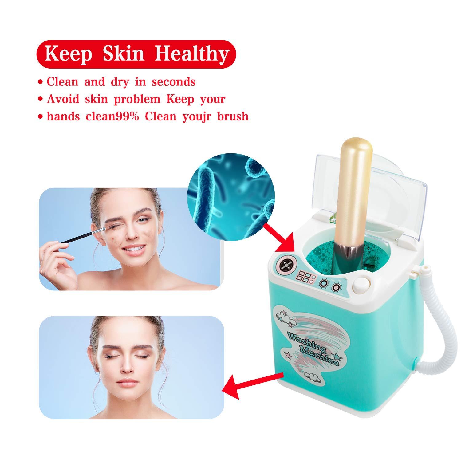 DOTSOG Mini Electric Makeup Brush Cleaner Makeup Sponge Washing