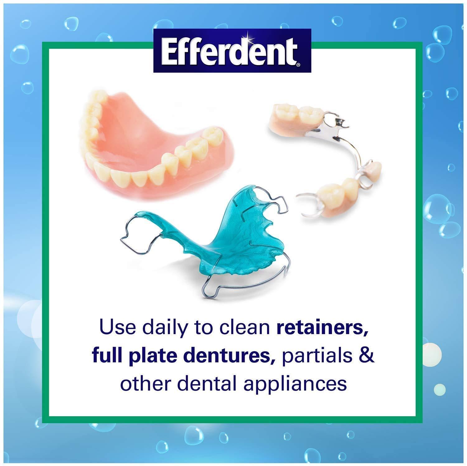 Efferdent Plus Mint AntiBacterial Denture Cleanser Tablets 126 Count
