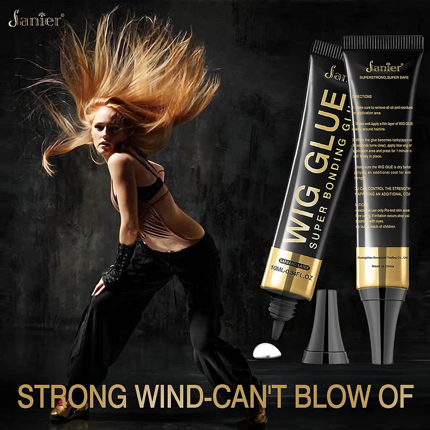 Janier Wig Glue,Lace Front Wig Glue Waterproof and Oil Lace Glue
