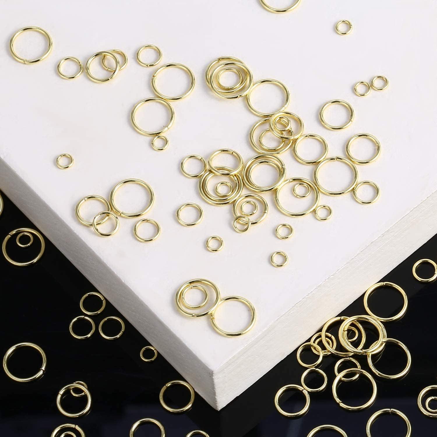 Extra Large Jump Rings for Keychain Bracelets - Gold or Silver