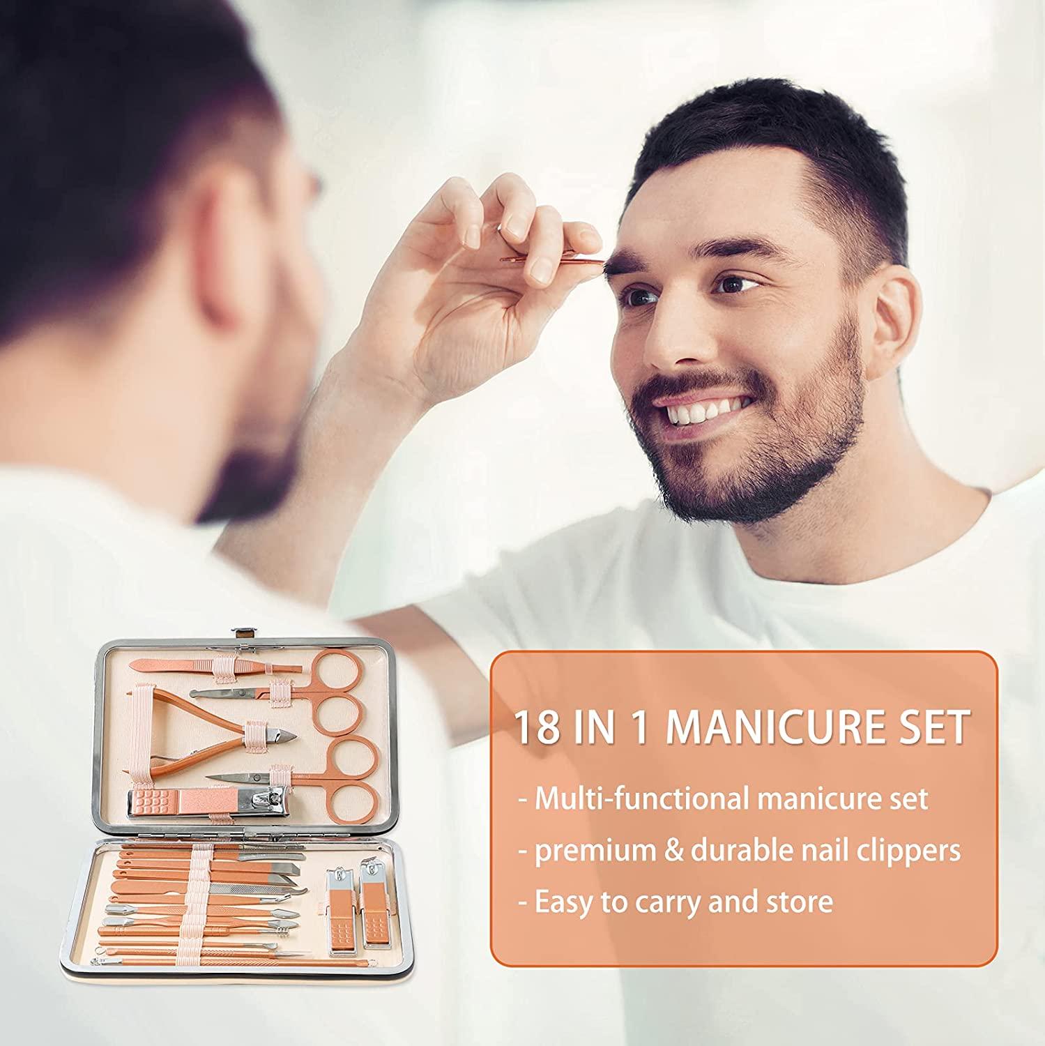 Manicure Set Toenail Clippers Professional Grooming Kit Premium