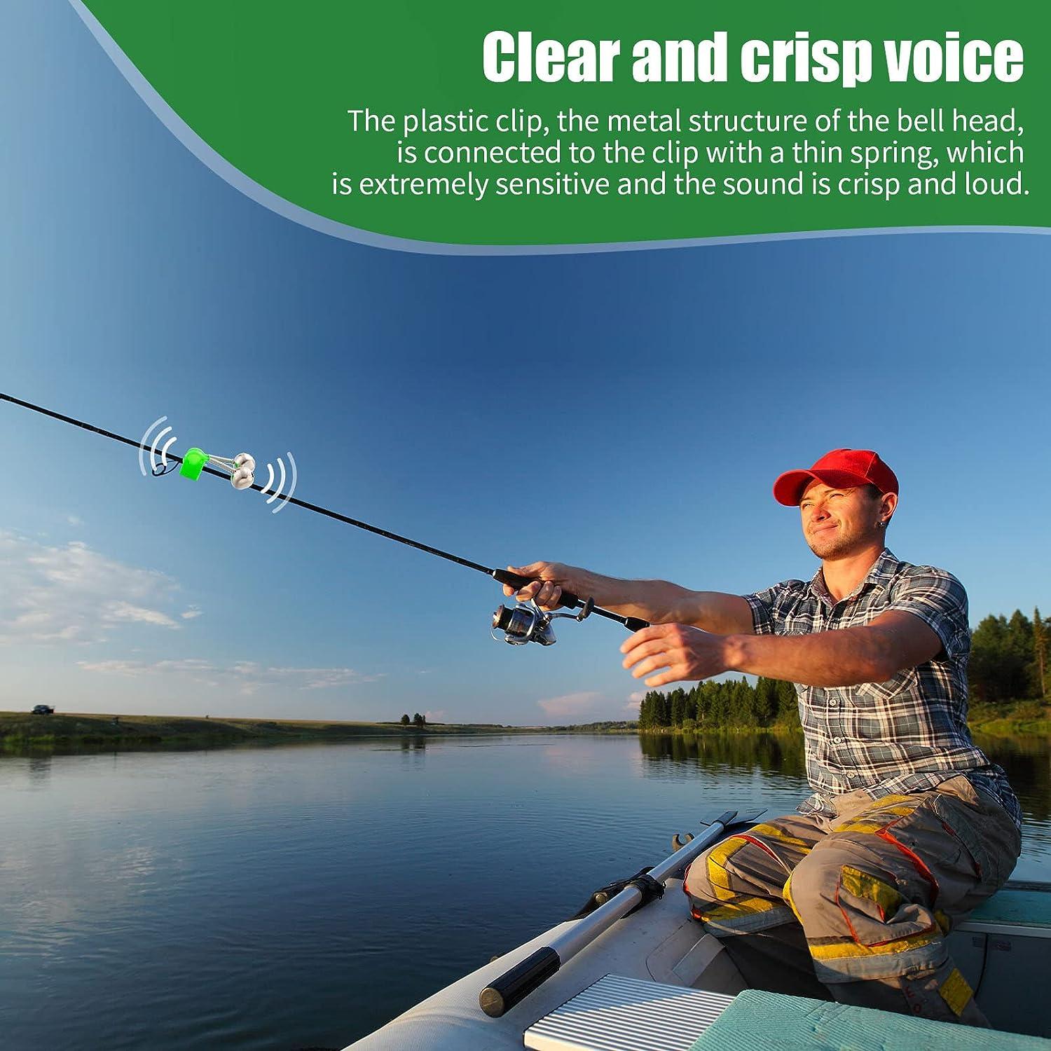 Honoson 200 Pcs Plastic Fishing Bells Clip on Fishing Rod Alarm