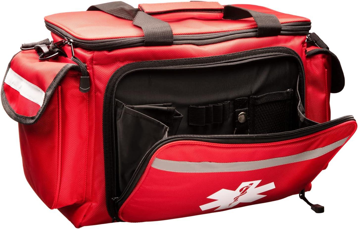 NOVAMEDIC Professional Red Empty Trauma First Aid Medical Bag 15x10x9