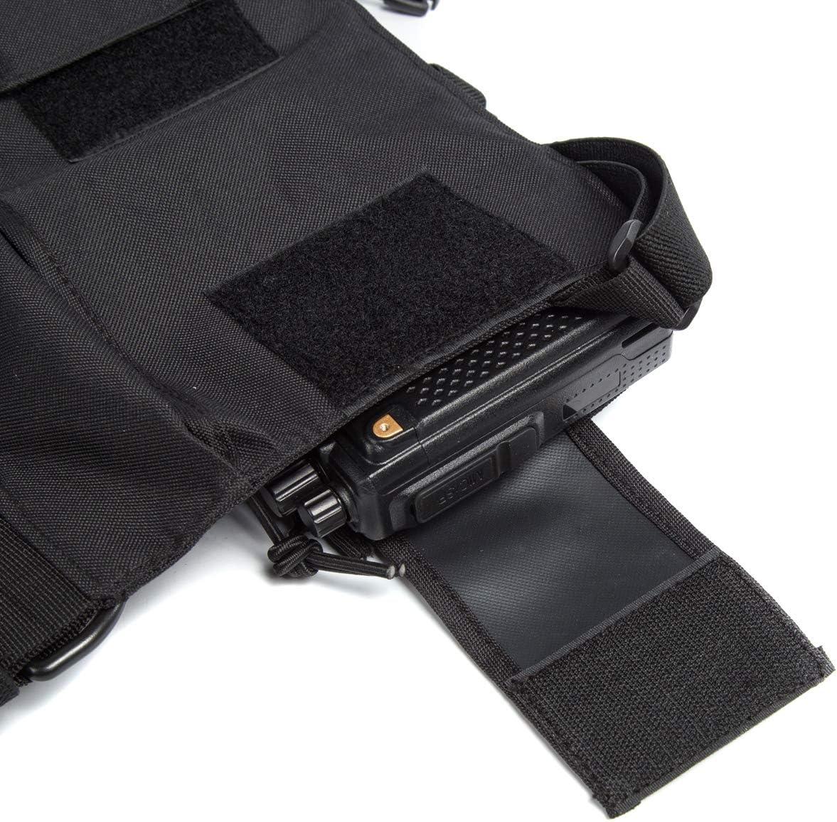 Radio Shoulder Holster Chest Harness Holder Vest Rig for Two Way Radio