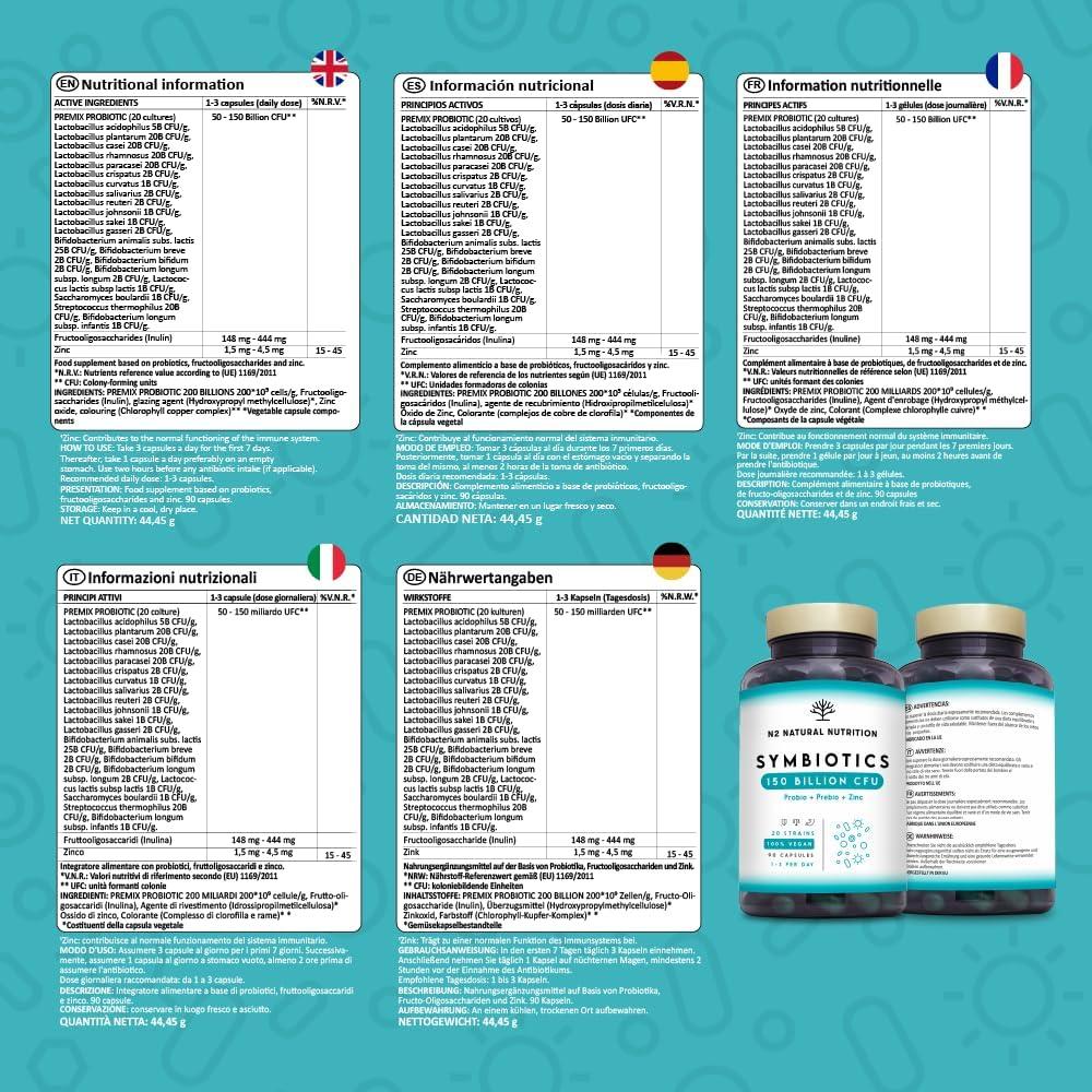 Probiotics Bio Cultures Complex - 20 Billion CFU & 15 Live Strains - 60 Acid-Resistant Capsules - View #2