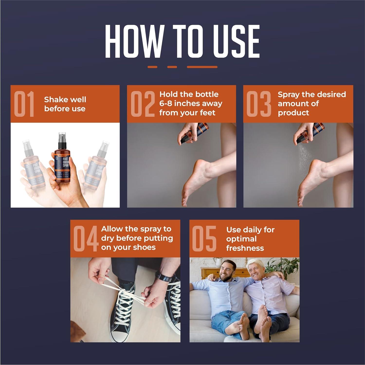 Foot Odour Spray Effective odor control Allnatural ingredients 200ml