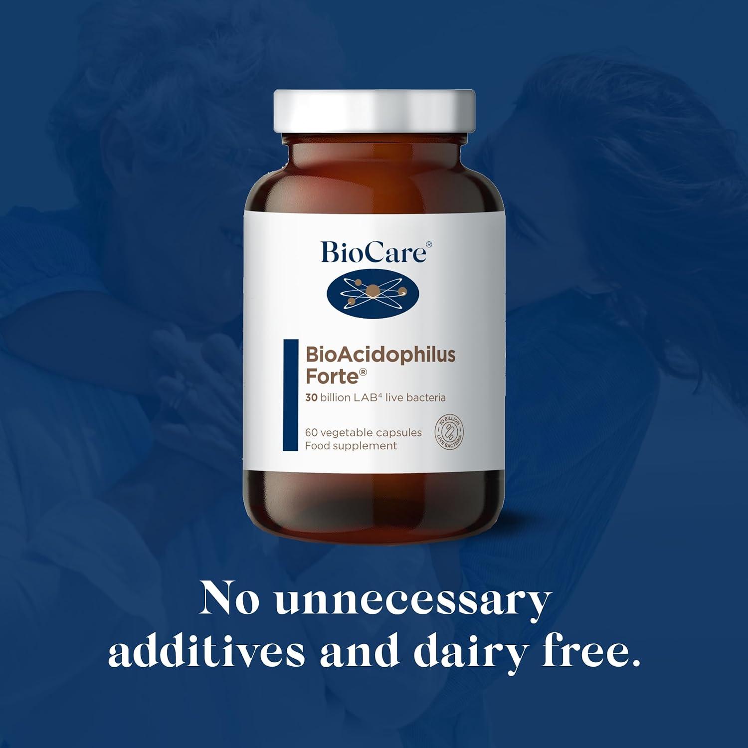 BioCare BioAcidophilus Forte | 30 Billion LAB4 Live Bacteria | 60 ...