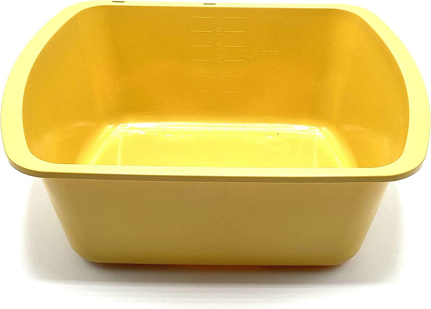 Epic Medical Supply 7 Quart Rectangular Plastic Wash Basin 1 Count (Gold)