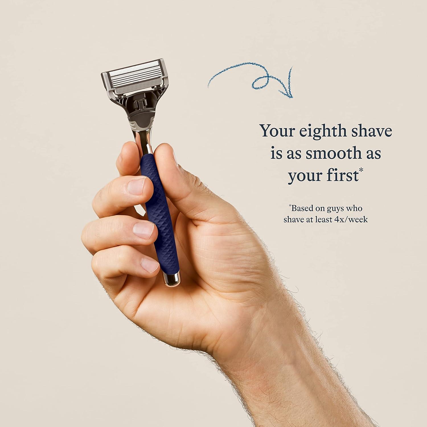 Harry's Razors for Men - Chrome Razor Handle | 5-Blade Razor Set with ...